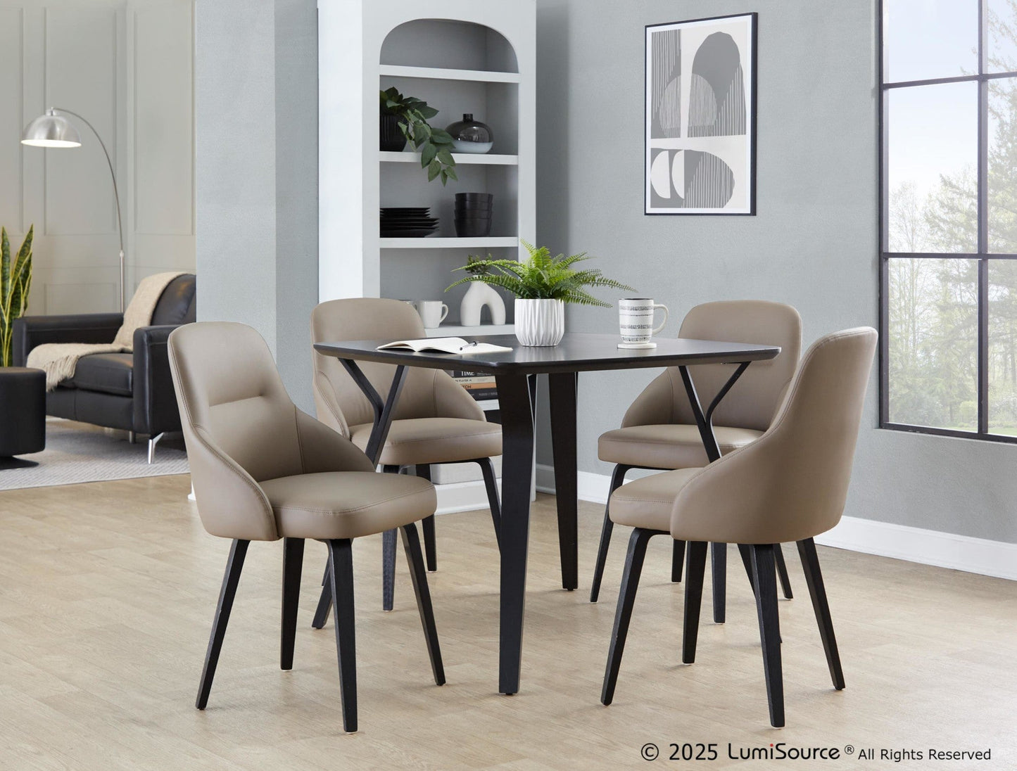 Lumisource York Upholstered Chair - Set of 2