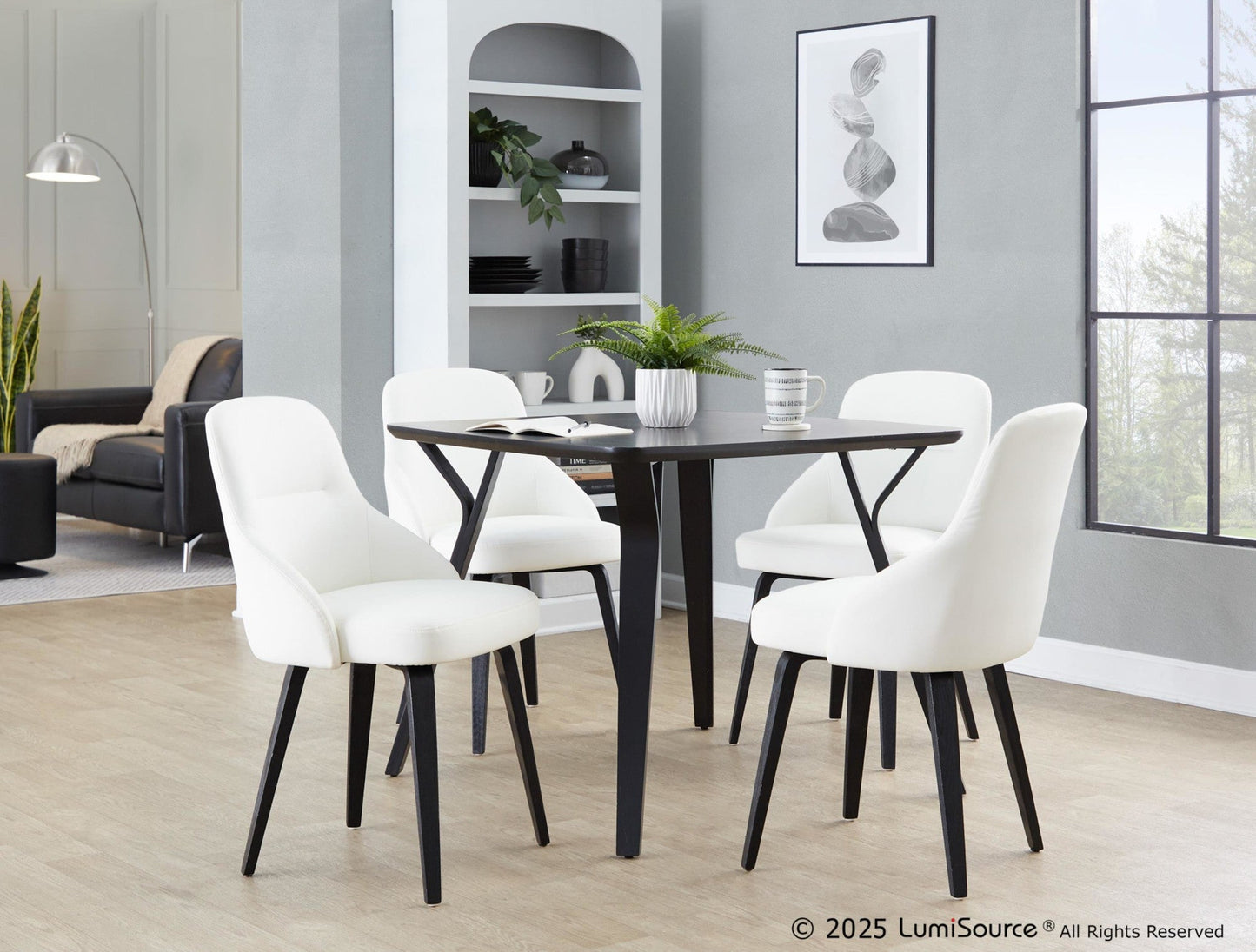 Lumisource York Upholstered Chair - Set of 2