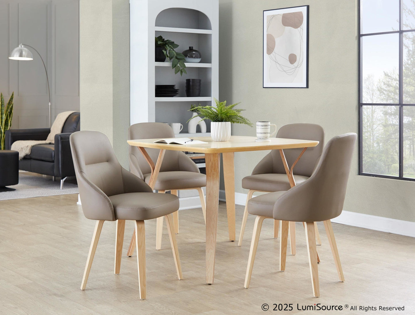 Lumisource York Upholstered Chair - Set of 2