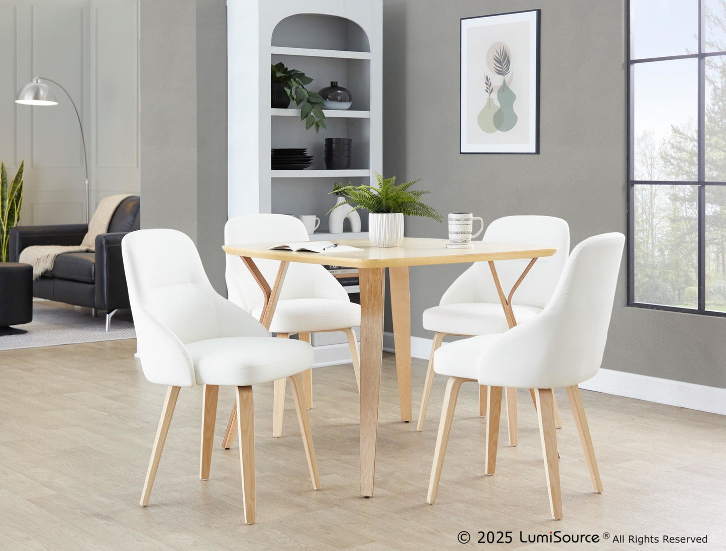 Lumisource York Upholstered Chair - Set of 2