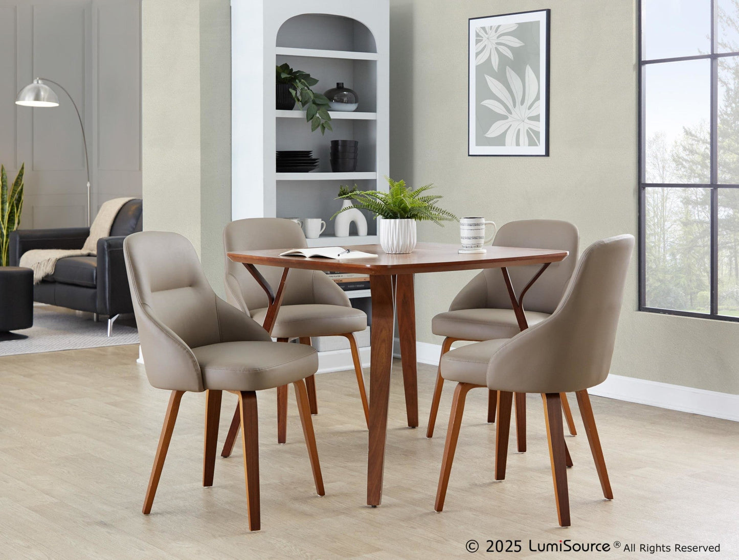 Lumisource York Upholstered Chair - Set of 2
