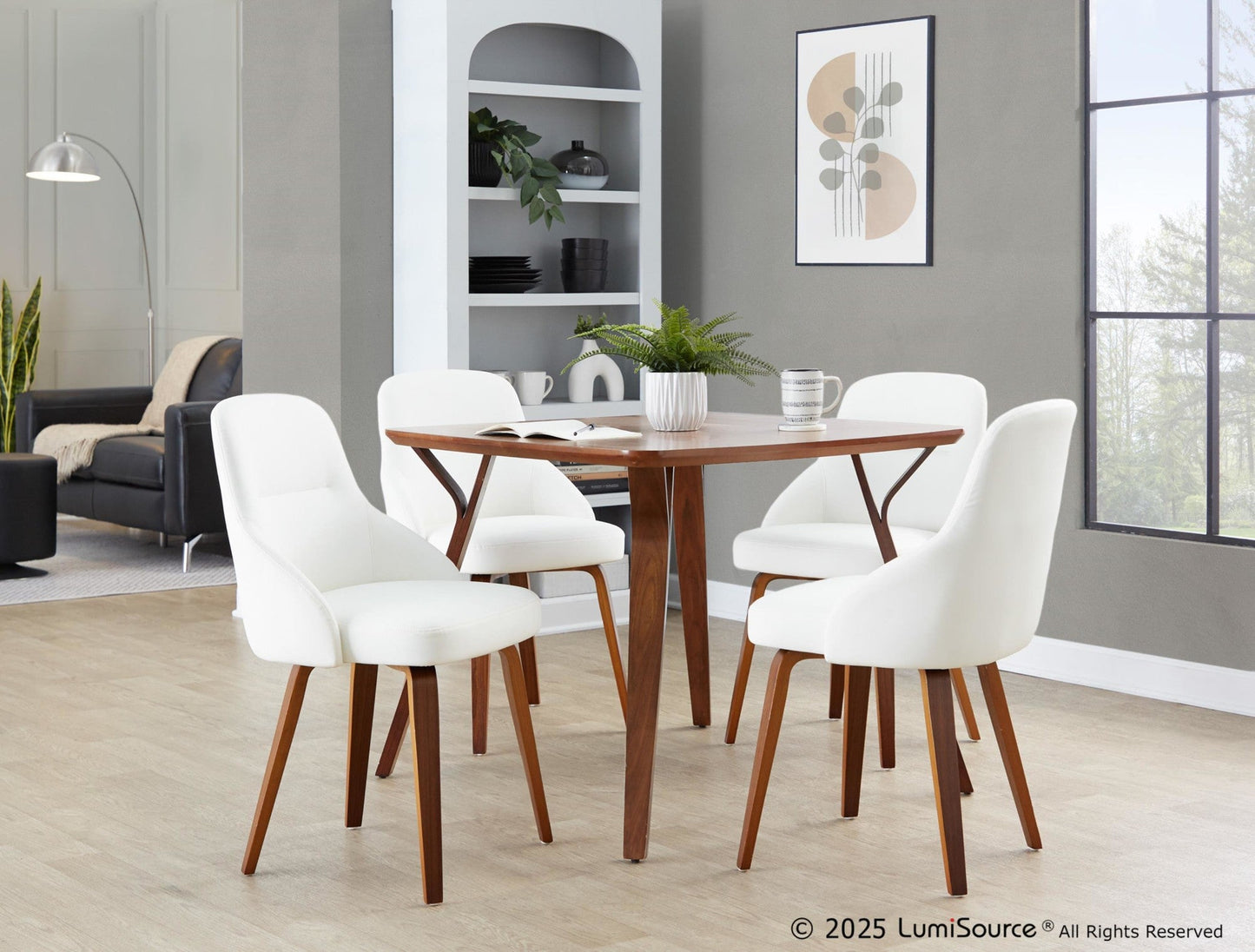 Lumisource York Upholstered Chair - Set of 2