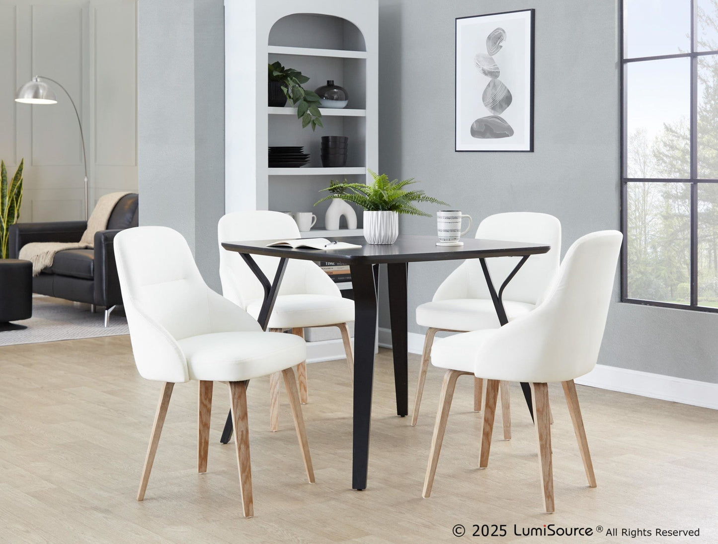 Lumisource York Upholstered Chair - Set of 2