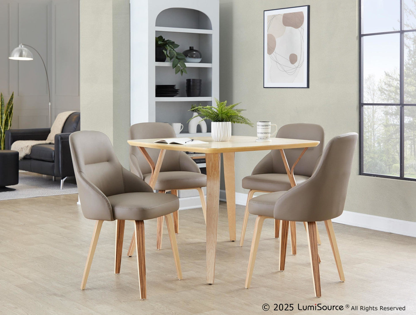 Lumisource York Upholstered Chair - Set of 2