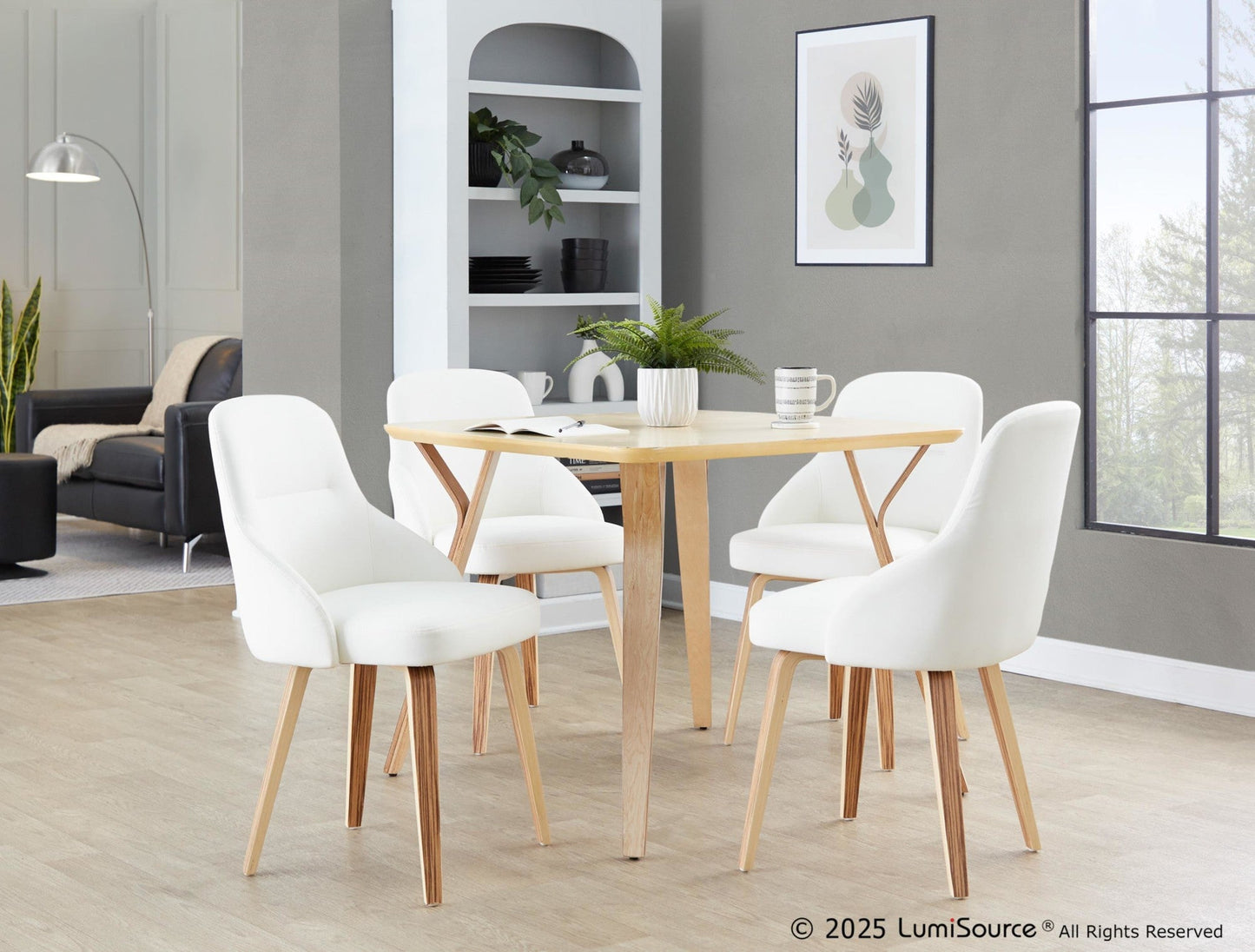 Lumisource York Upholstered Chair - Set of 2