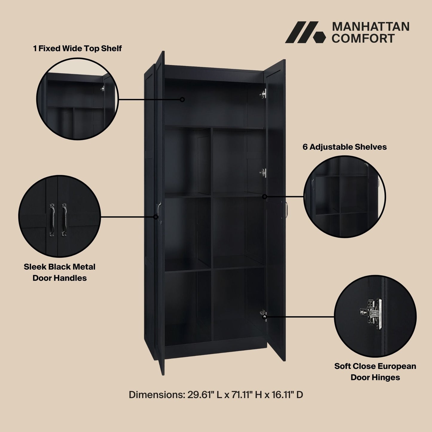 Manhattan Comfort Cornelia Storage Closet