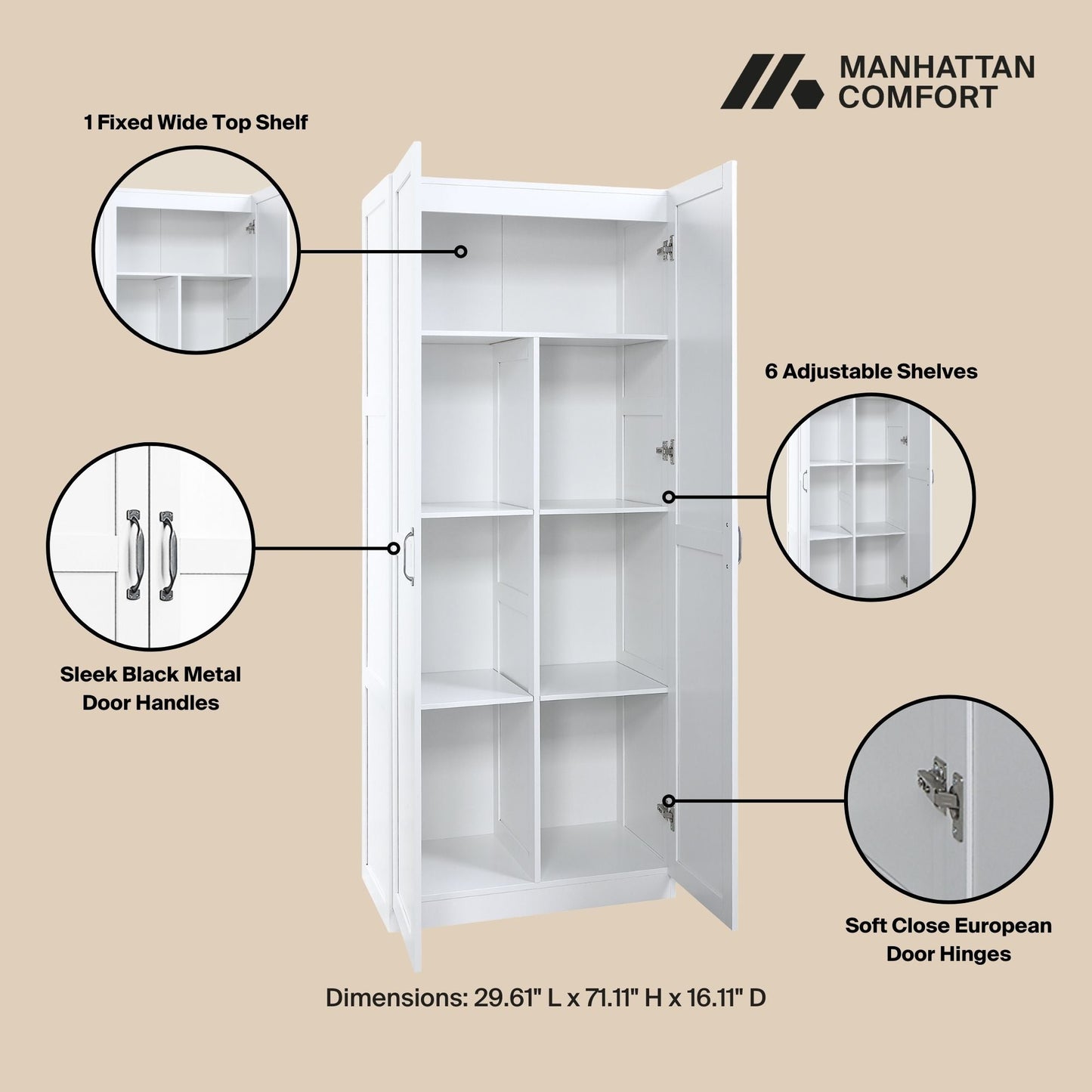 Manhattan Comfort Cornelia Storage Closet