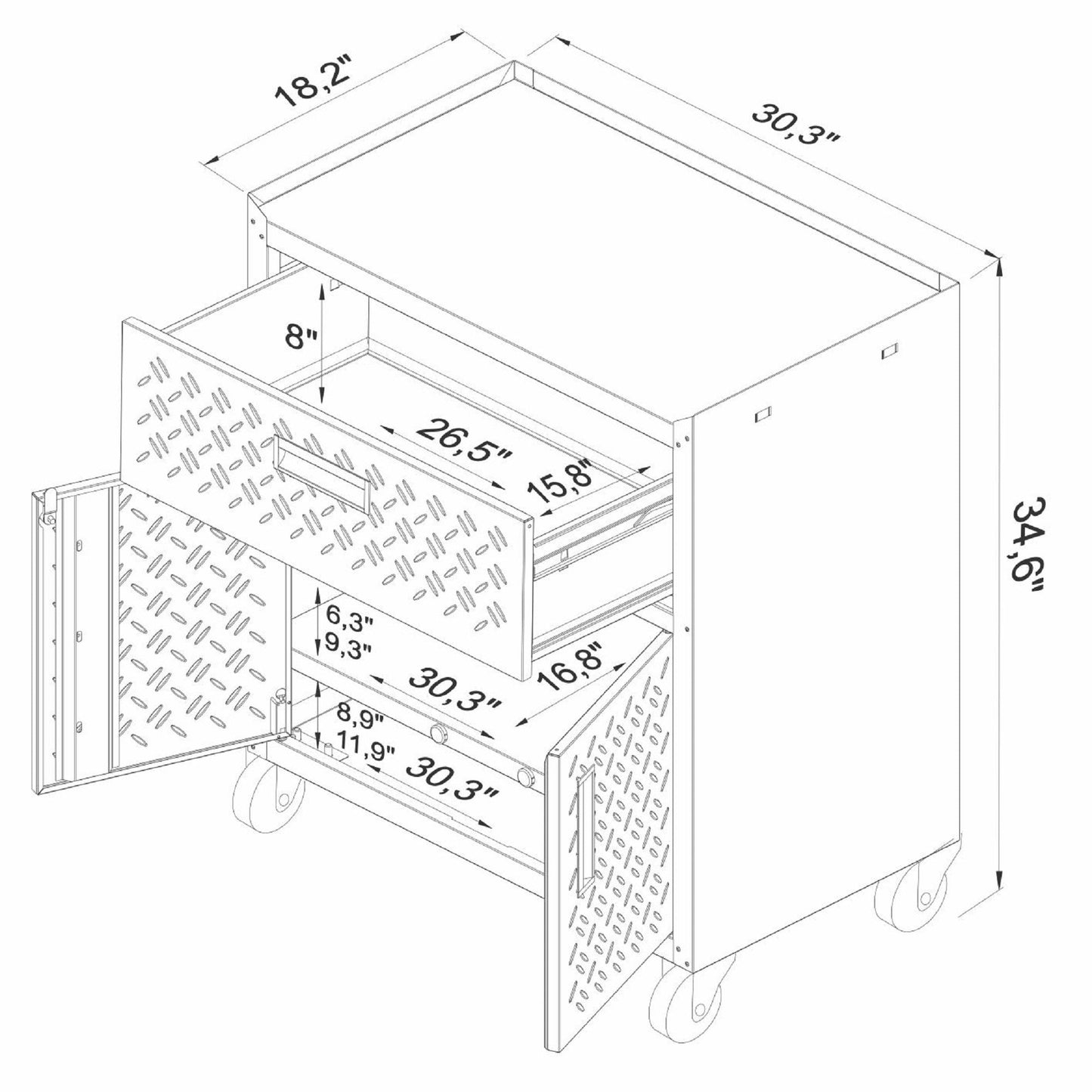 Manhattan Comfort Fortress Garage Cabinet