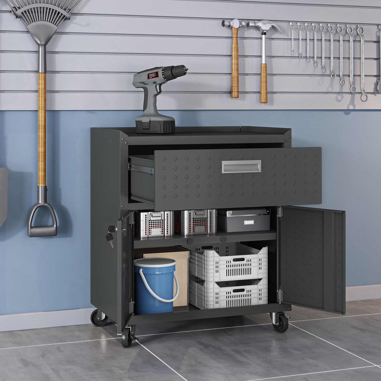 Manhattan Comfort Fortress Garage Cabinet
