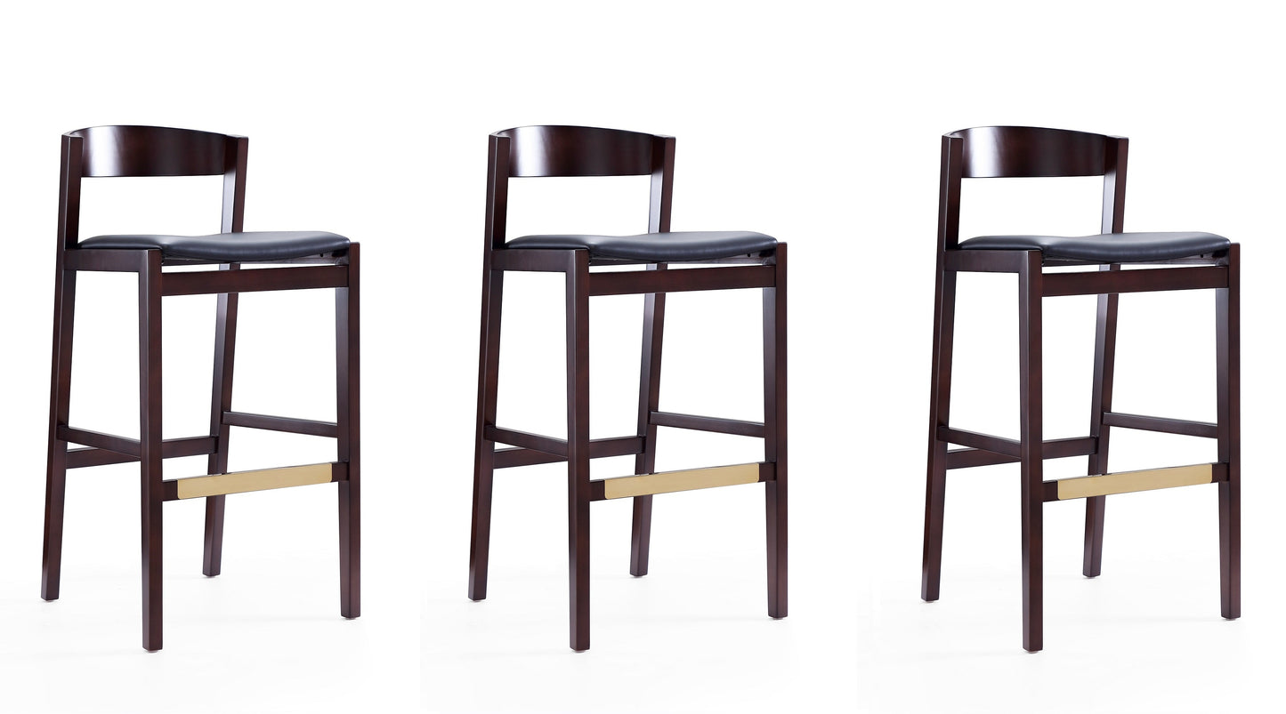 Manhattan Comfort Klismos Bar Stool - Set of 3