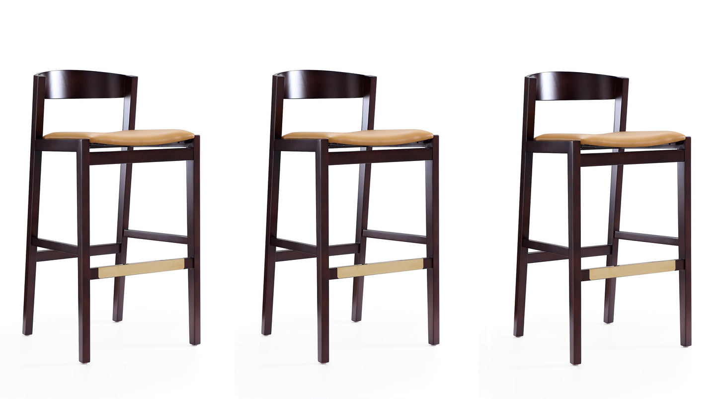 Manhattan Comfort Klismos Bar Stool - Set of 3