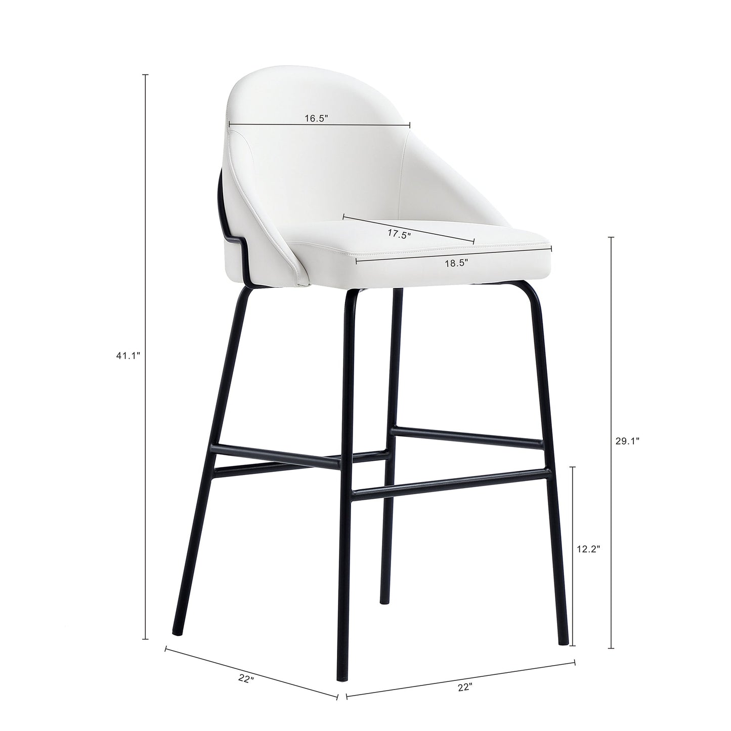 Manhattan Comfort Gracie Barstool - Set of 3