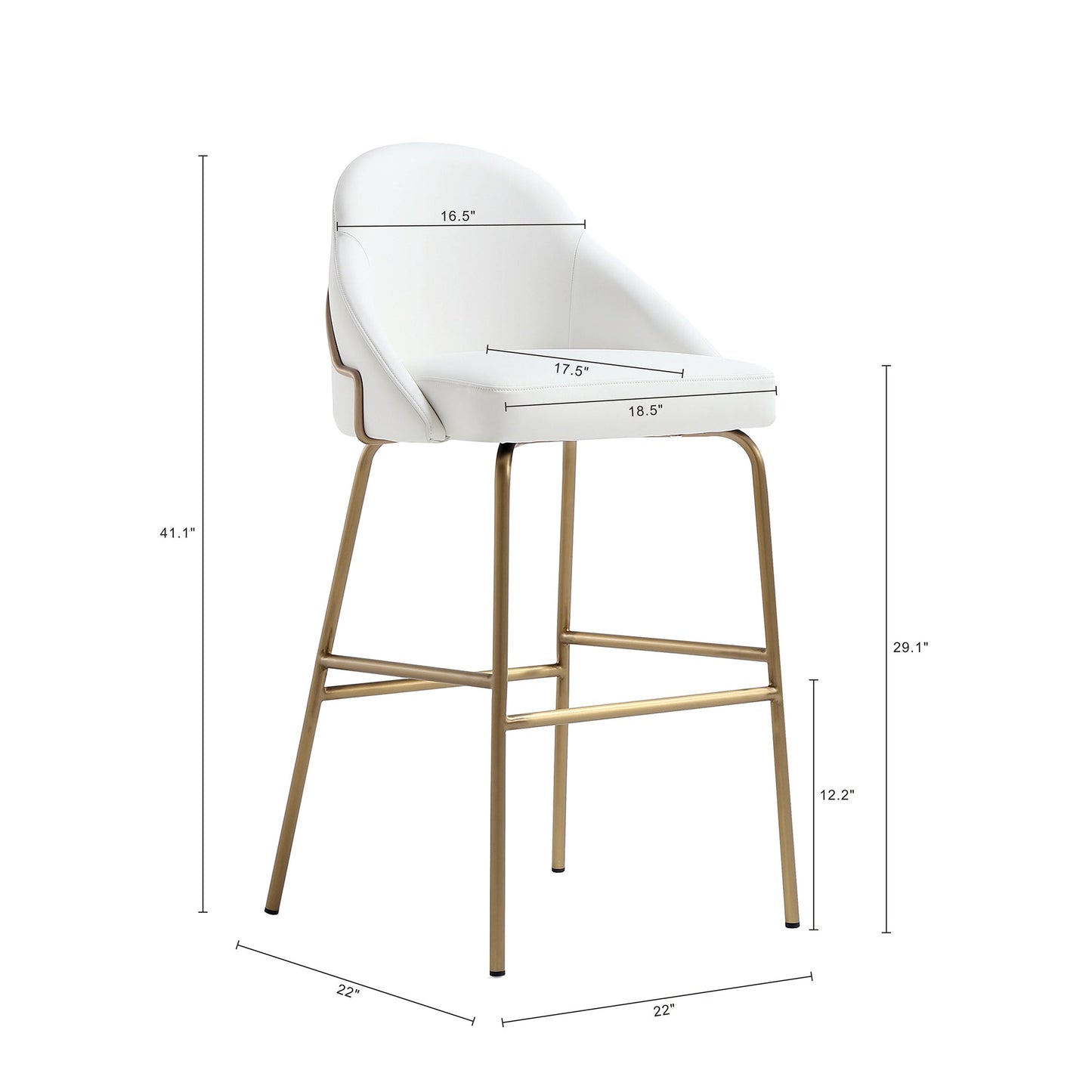 Manhattan Comfort Gracie Barstool - Set of 3