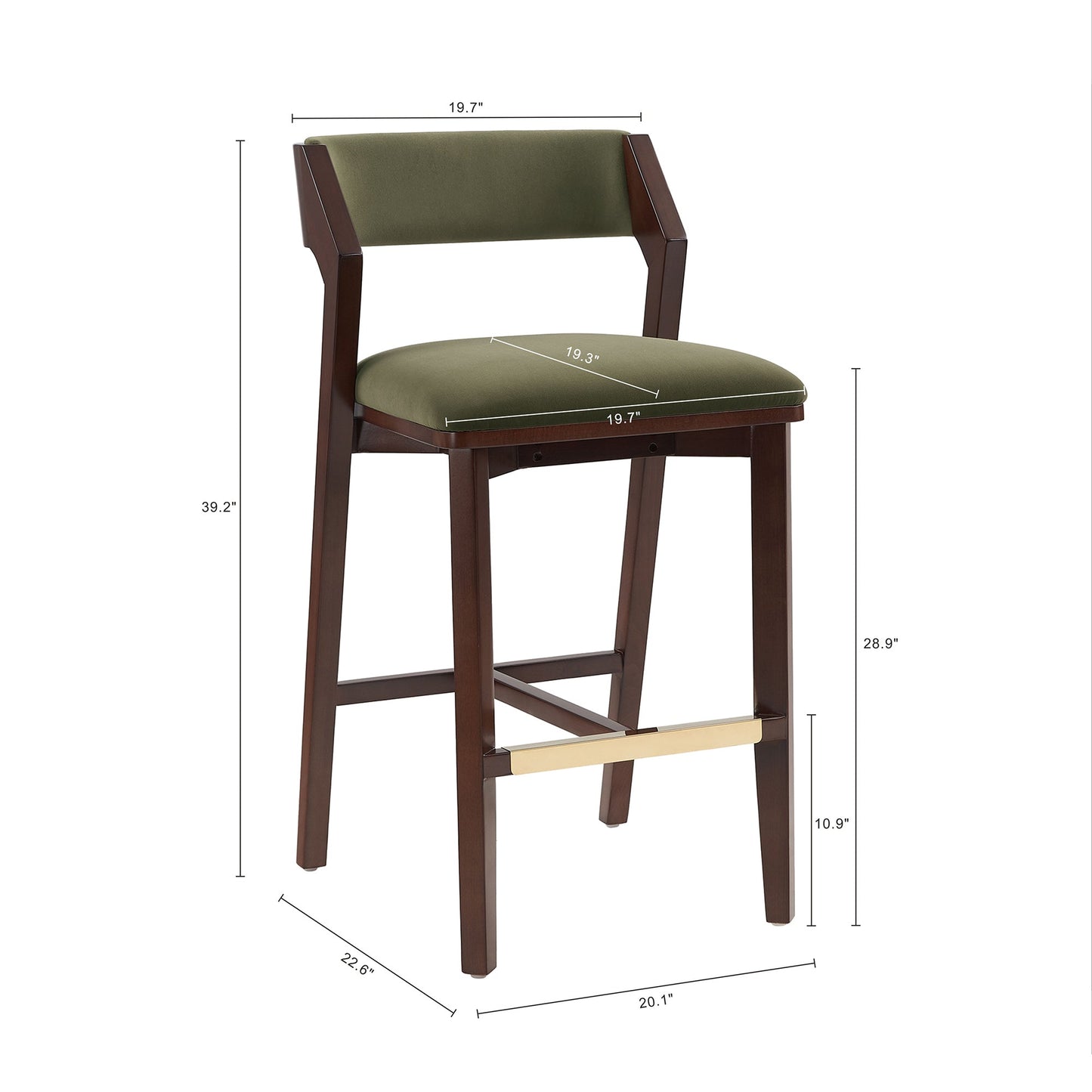 Manhattan Comfort Patricia Barstool - Set of 3