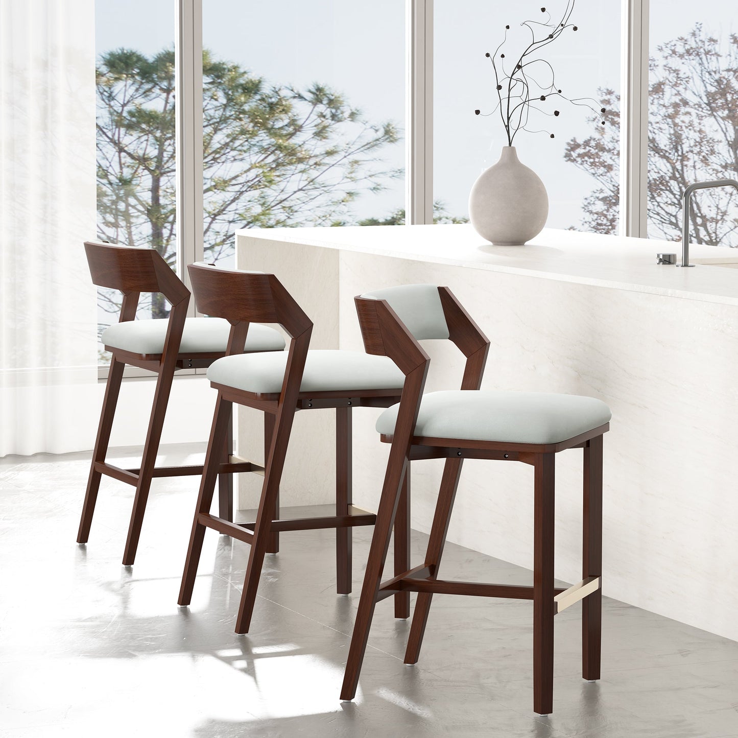 Manhattan Comfort Patricia Barstool - Set of 3