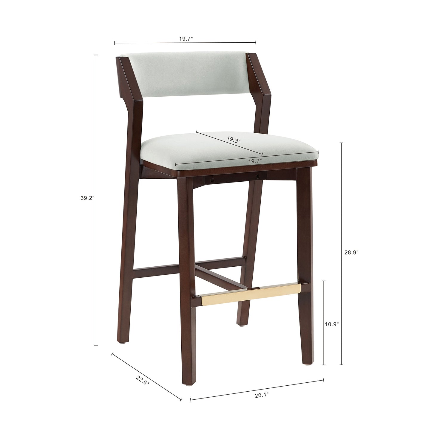 Manhattan Comfort Patricia Barstool - Set of 3