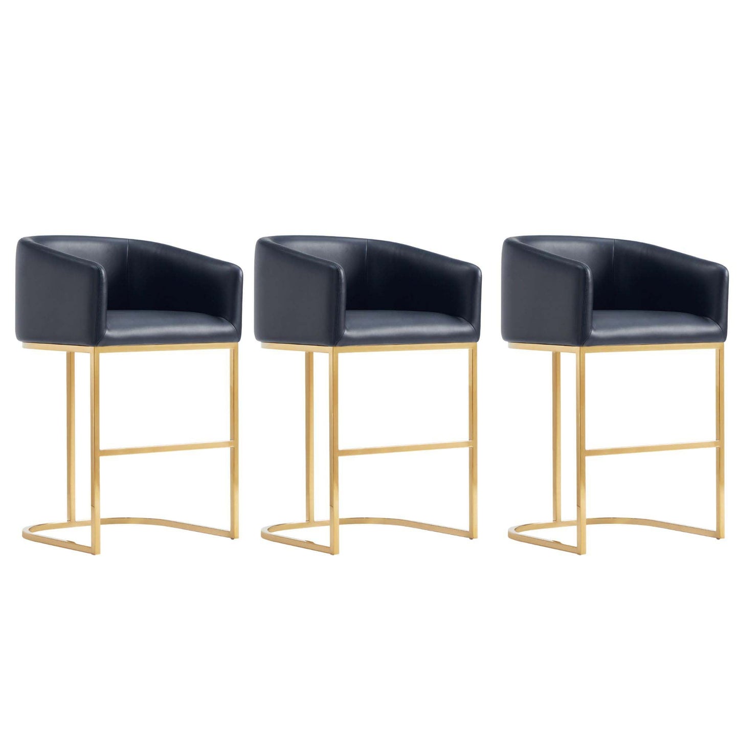 Manhattan Comfort Louvre Counter Stool - Set of 3