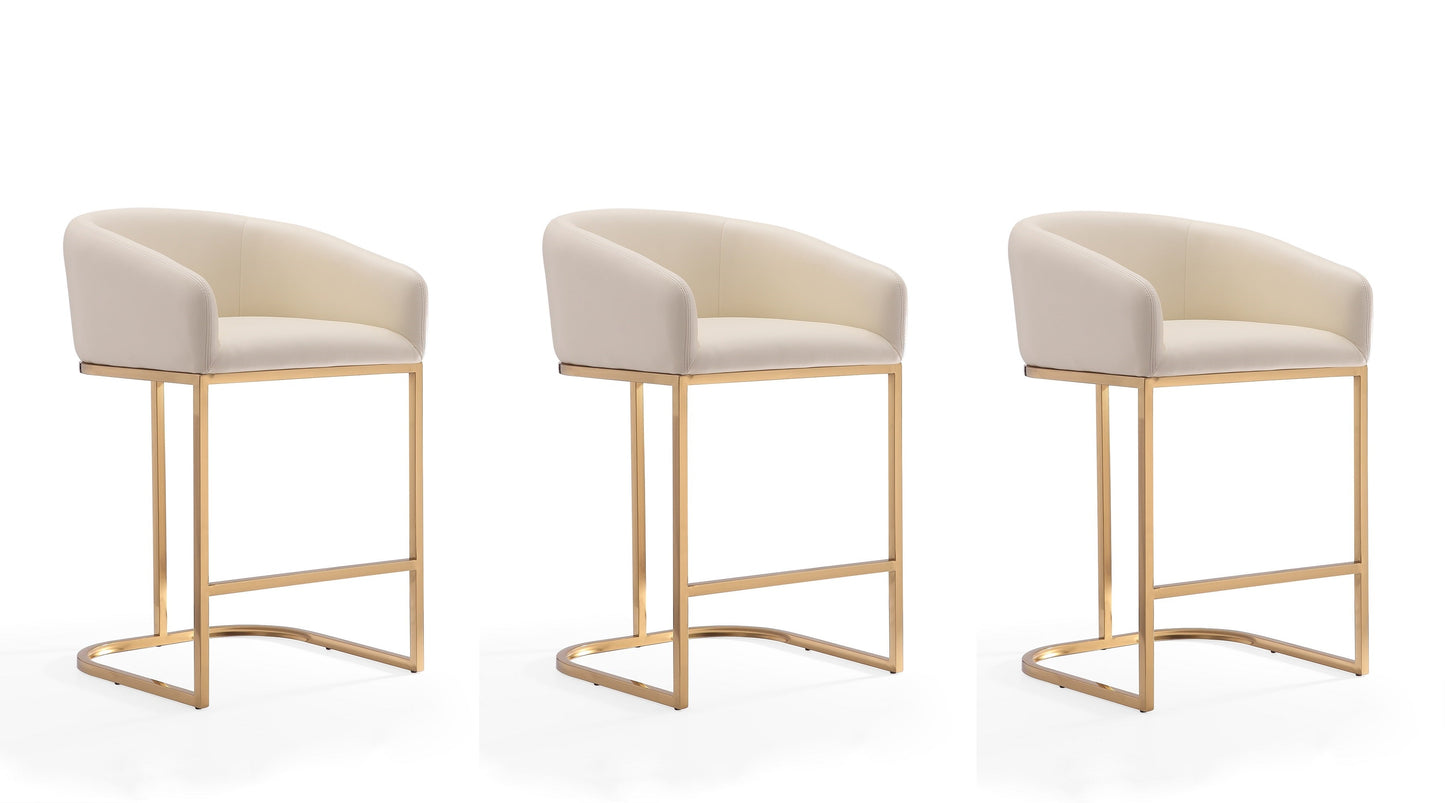 Manhattan Comfort Louvre Counter Stool - Set of 3