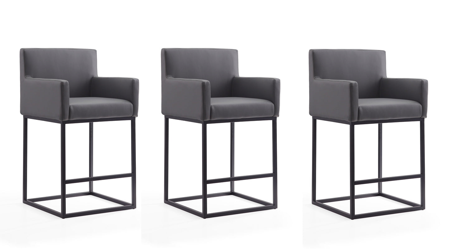 Manhattan Comfort Ambassador Counter Stool - Set of 3