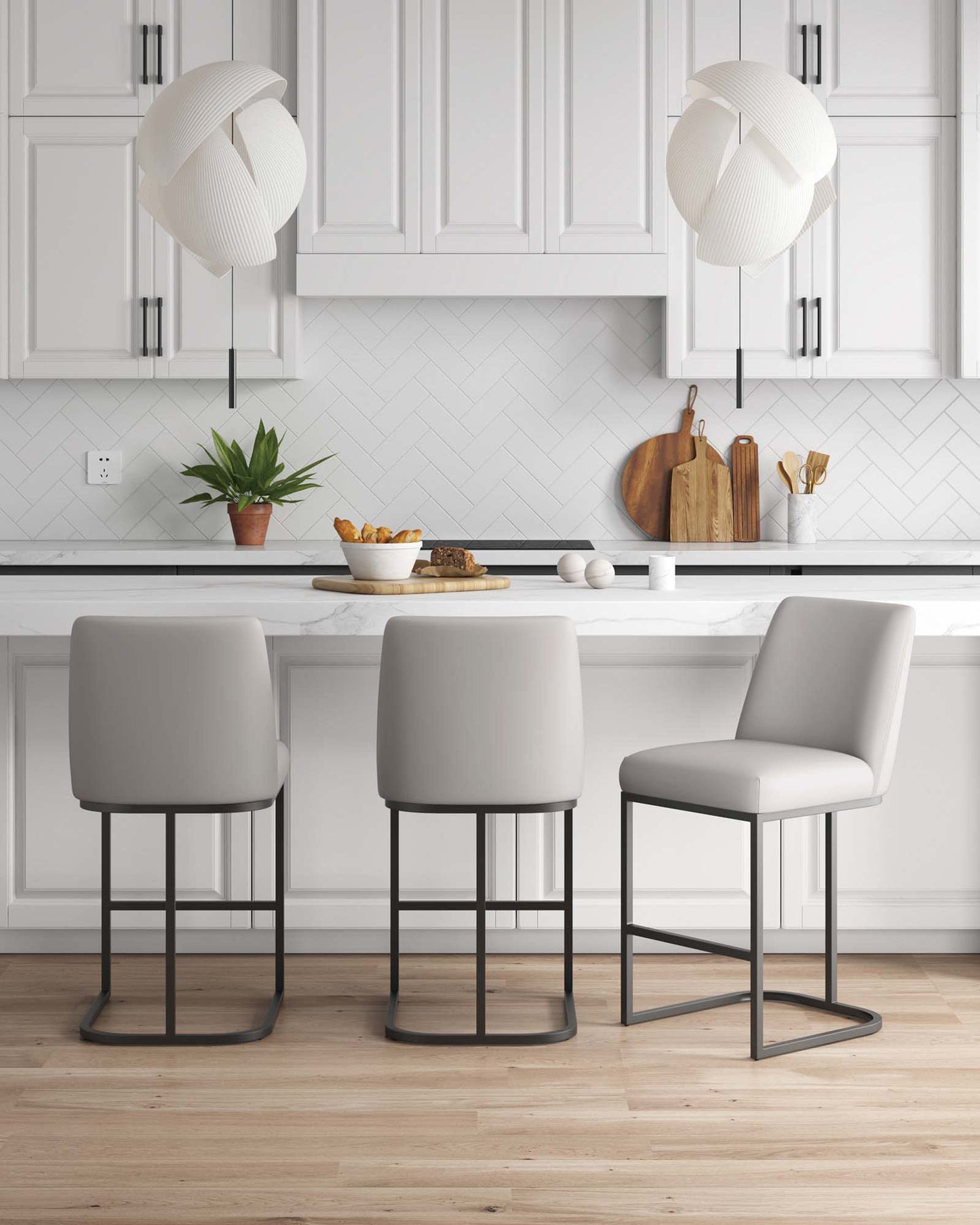 Manhattan Comfort Serena Counter Stool - Set of 3