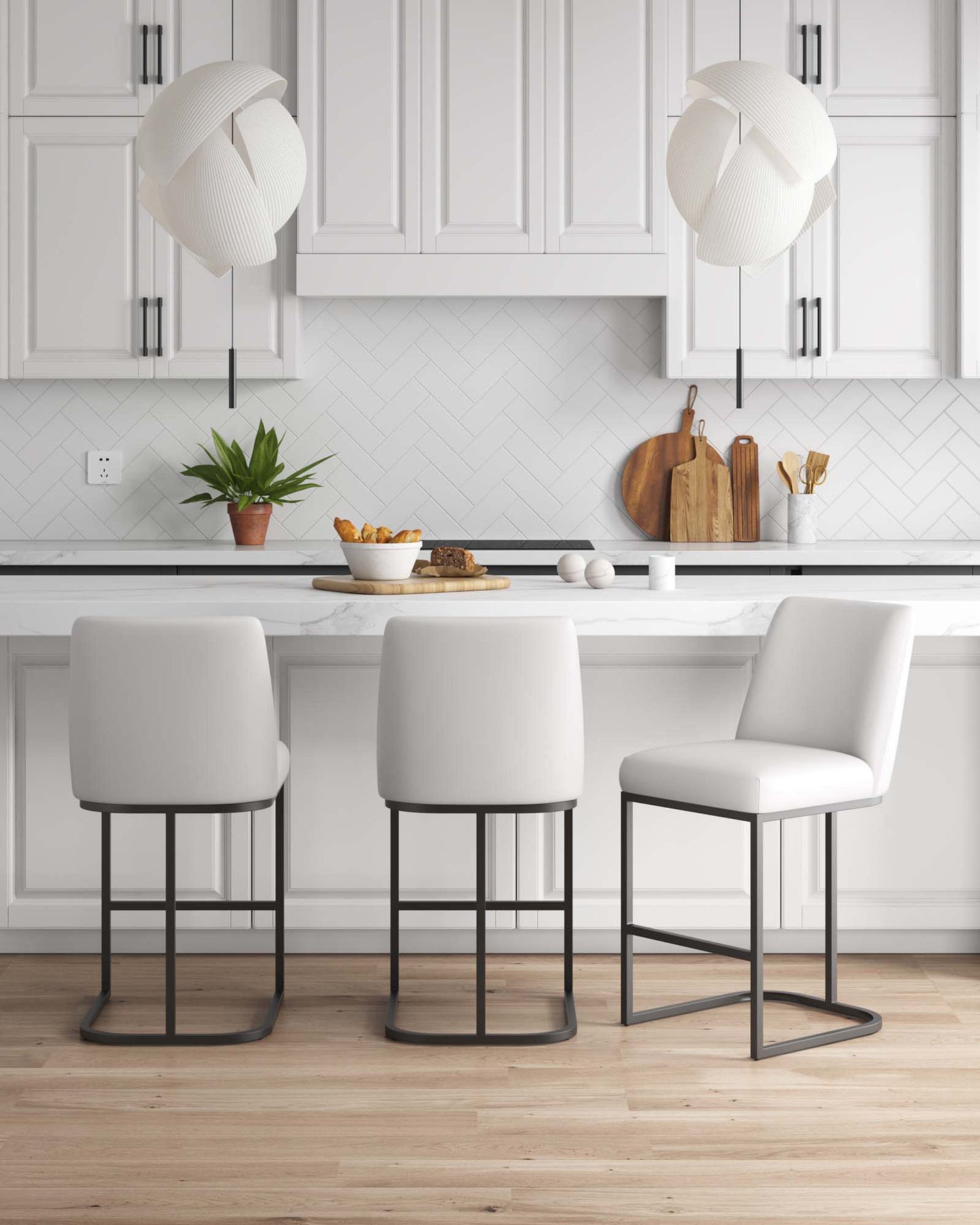 Manhattan Comfort Serena Counter Stool - Set of 3