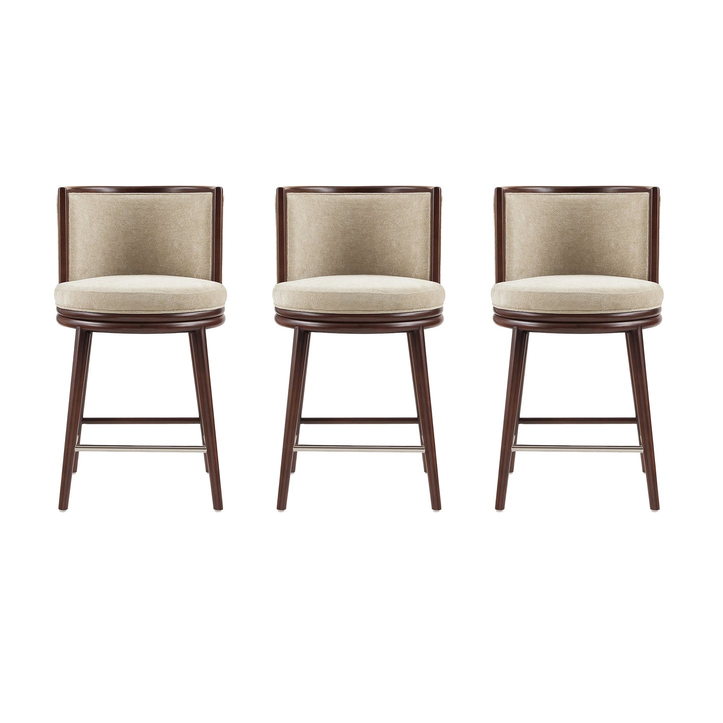 Manhattan Comfort Evalyn Counter Stool - Set of 3