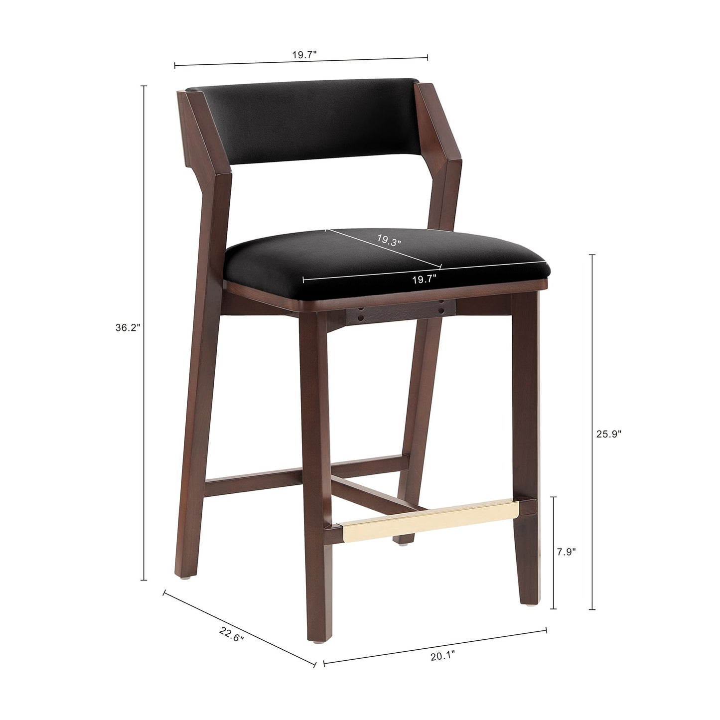 Manhattan Comfort Patricia Counter Stool - Set of 3