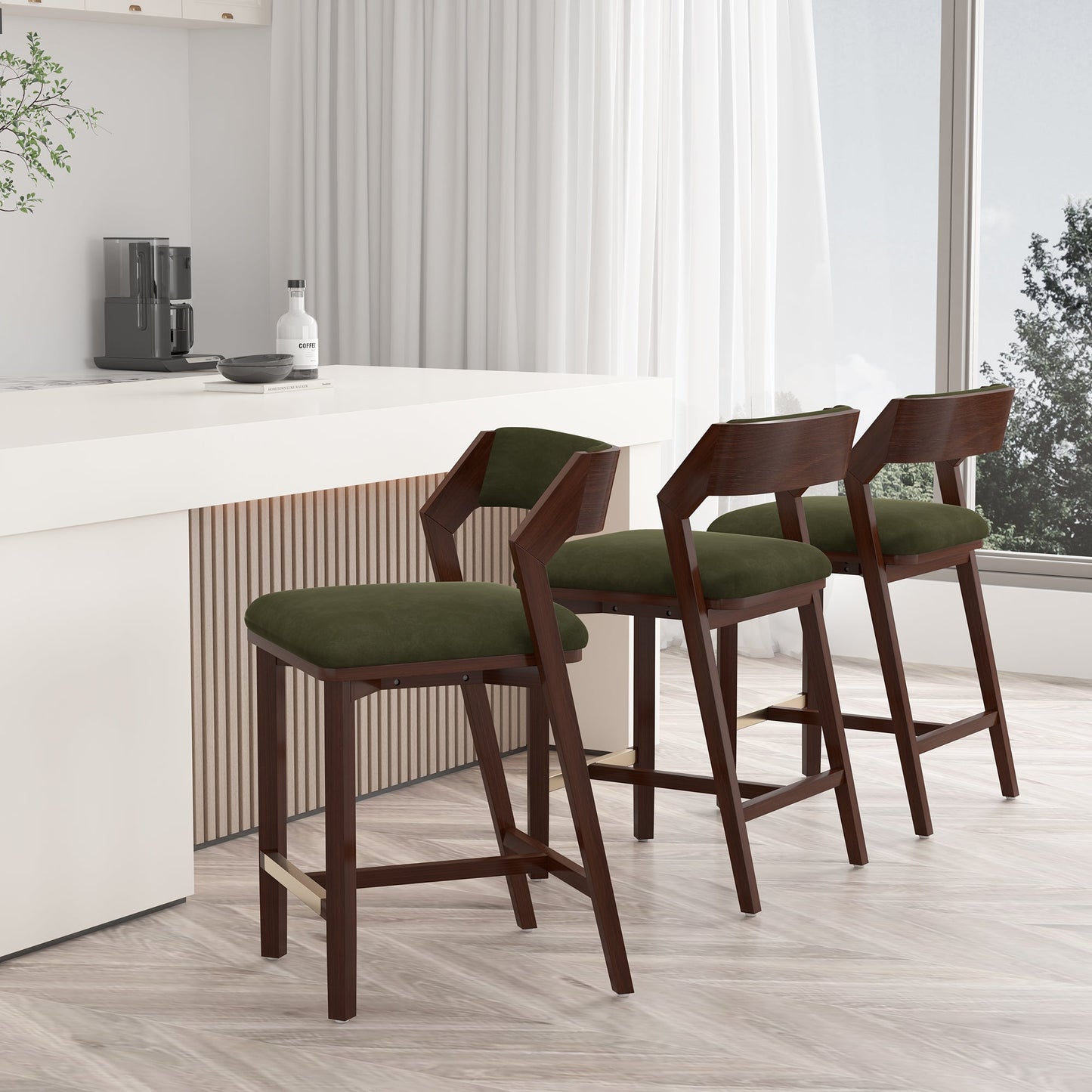 Manhattan Comfort Patricia Counter Stool - Set of 3