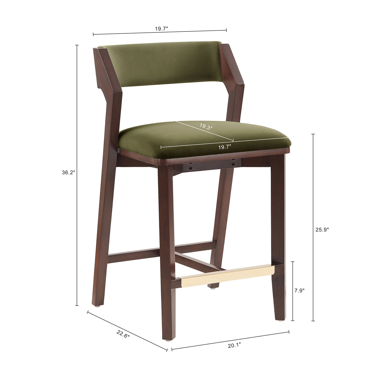 Manhattan Comfort Patricia Counter Stool - Set of 3