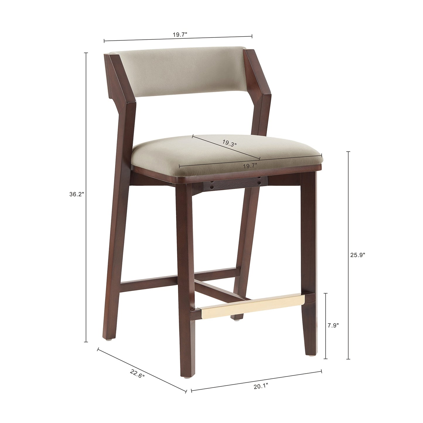 Manhattan Comfort Patricia Counter Stool - Set of 3