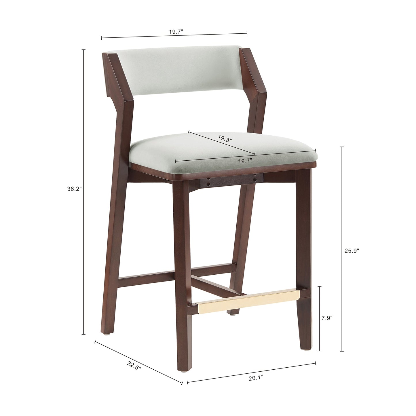 Manhattan Comfort Patricia Counter Stool - Set of 3