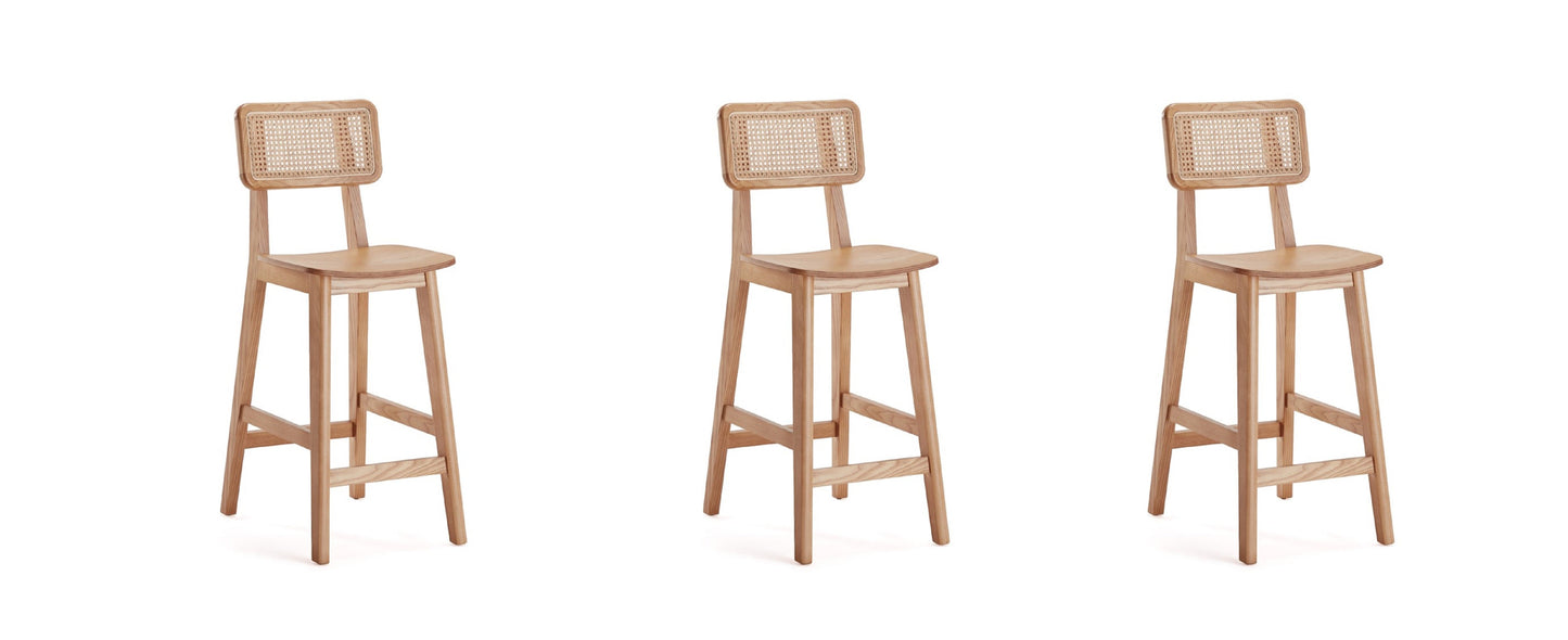 Manhattan Comfort Versailles Counter Stool - Set of 3