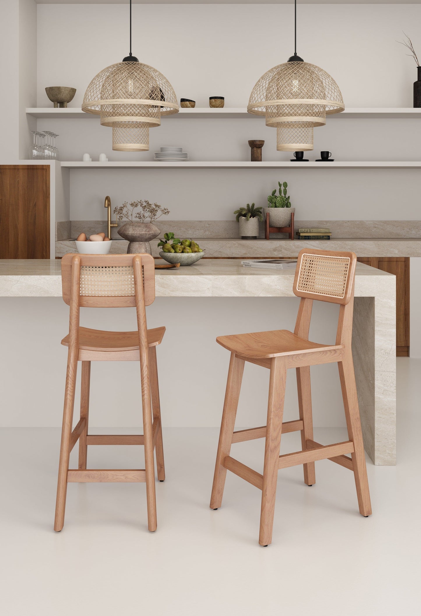 Manhattan Comfort Versailles Counter Stool - Set of 3