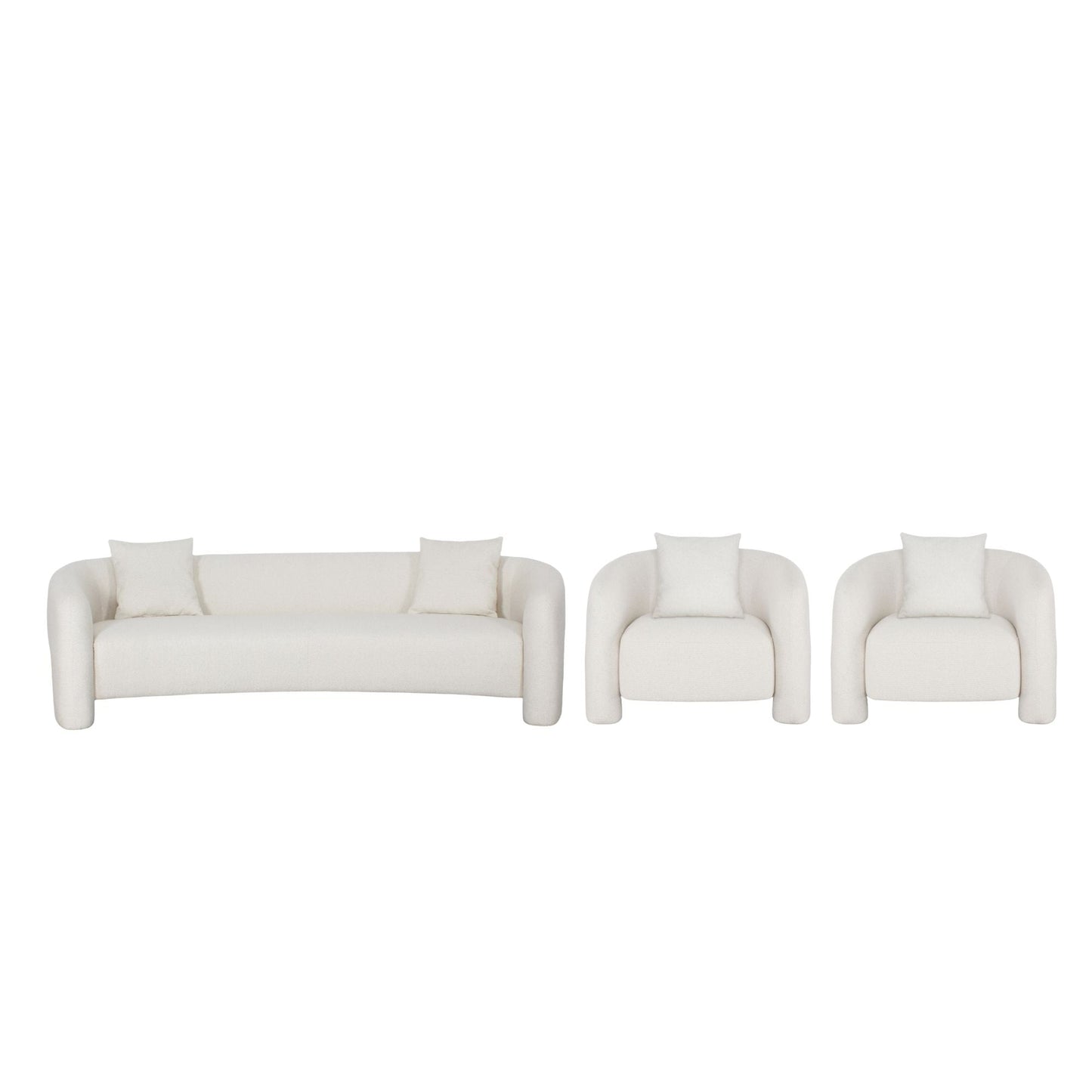 Manhattan Comfort Sylvia Sofa and Accent Chairs - Set of 3