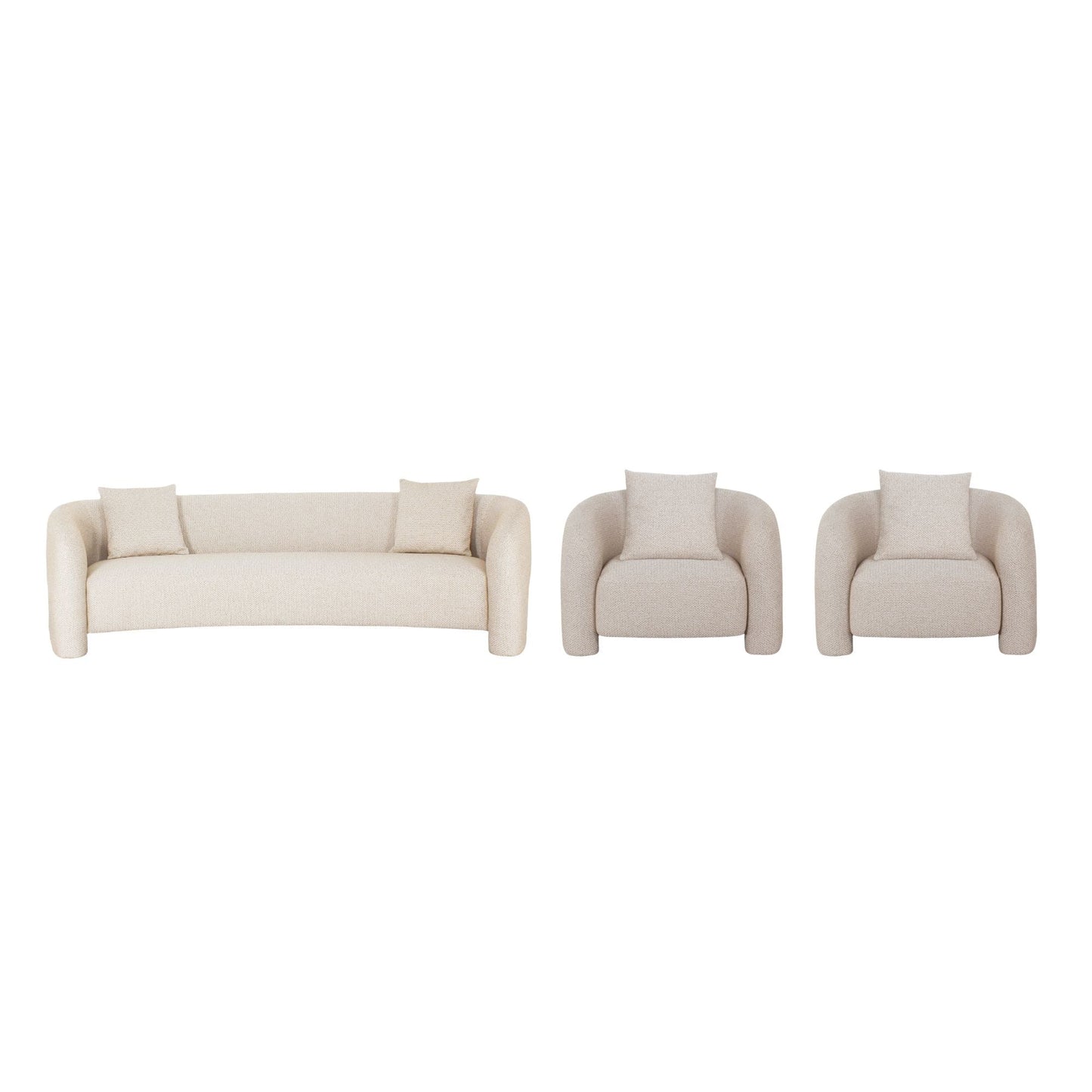 Manhattan Comfort Sylvia Sofa and Accent Chairs - Set of 3