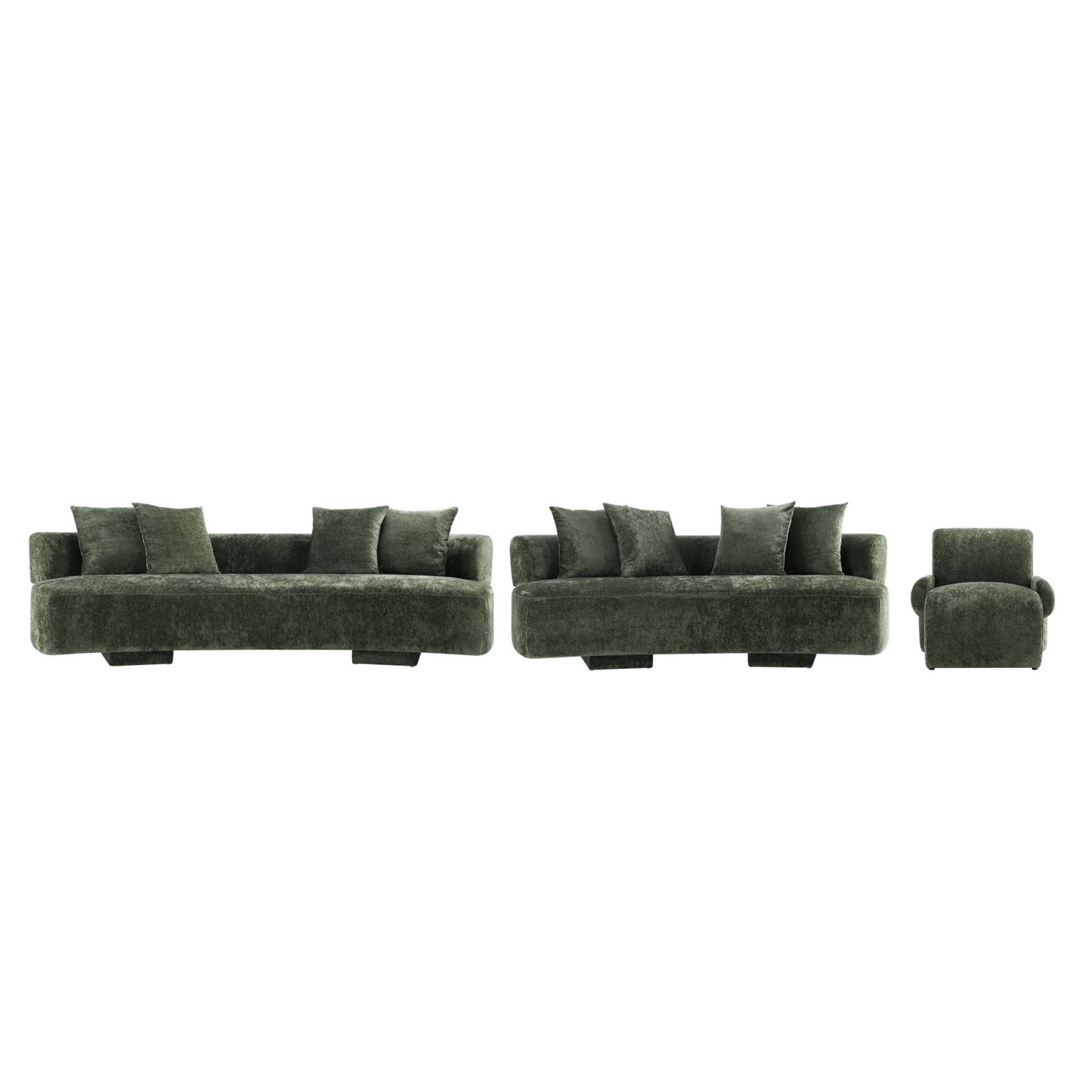 Manhattan Comfort 3-Piece Verandah Sofa, XL Sofa, and Accent Chair
