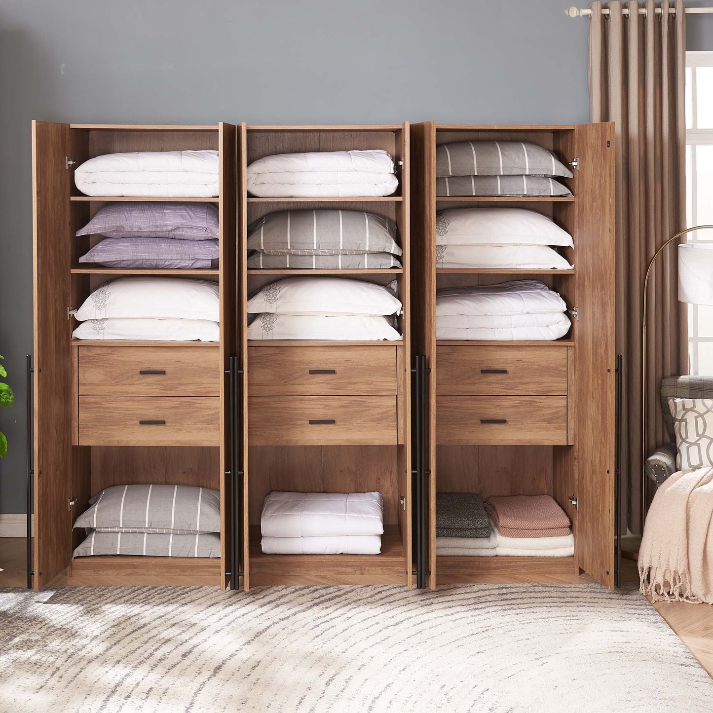 Manhattan Comfort Lee Wardrobe Closet 1.0 - Set of 3