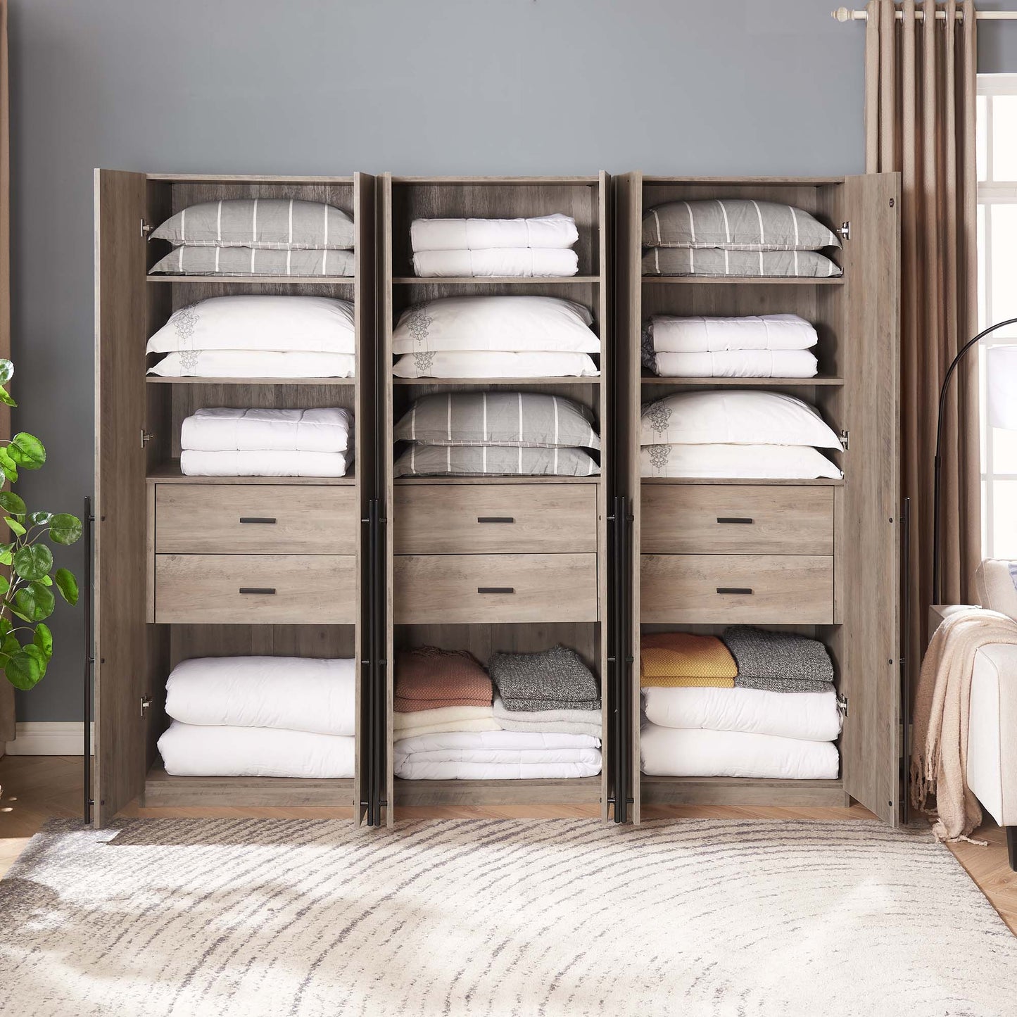 Manhattan Comfort Lee Wardrobe Closet 1.0 - Set of 3