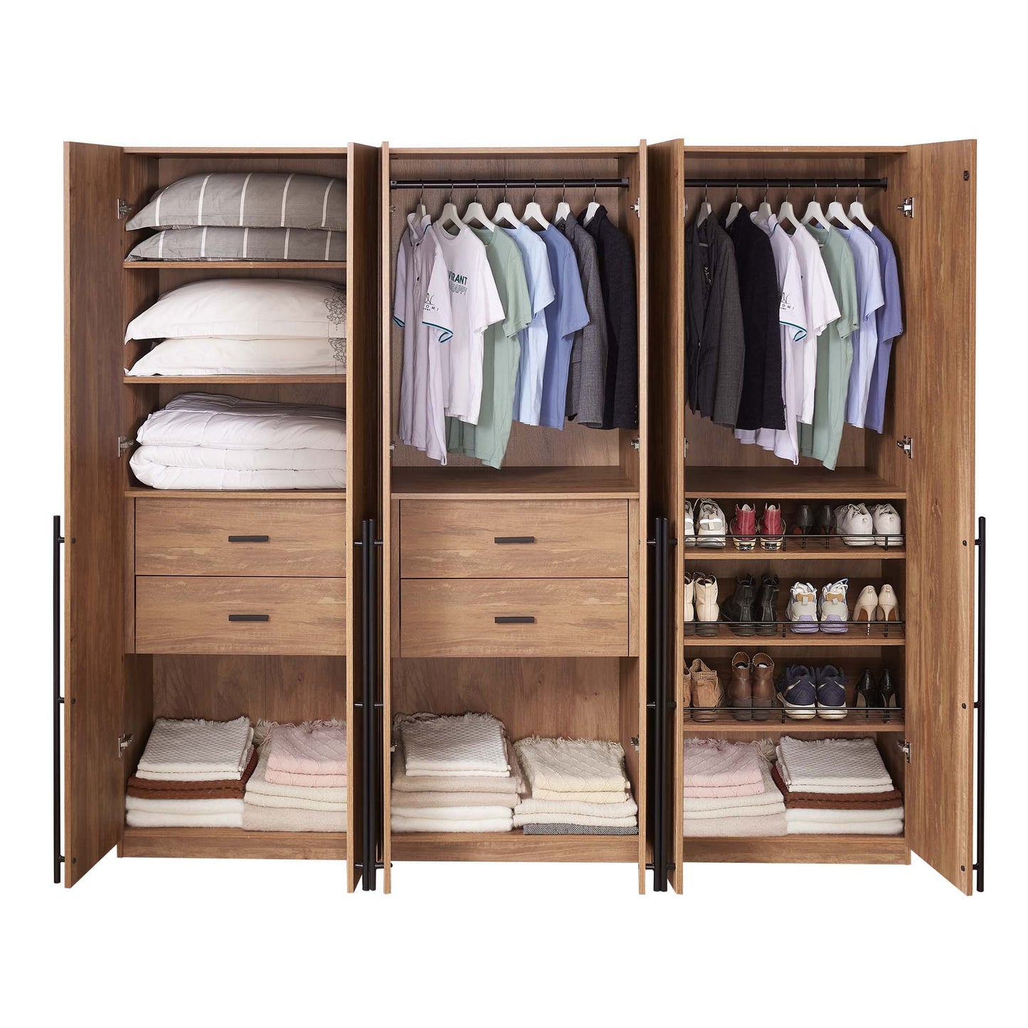Manhattan Comfort 3-Piece Lee Wardrobe Closet 1.0, 2.0, and 3.0
