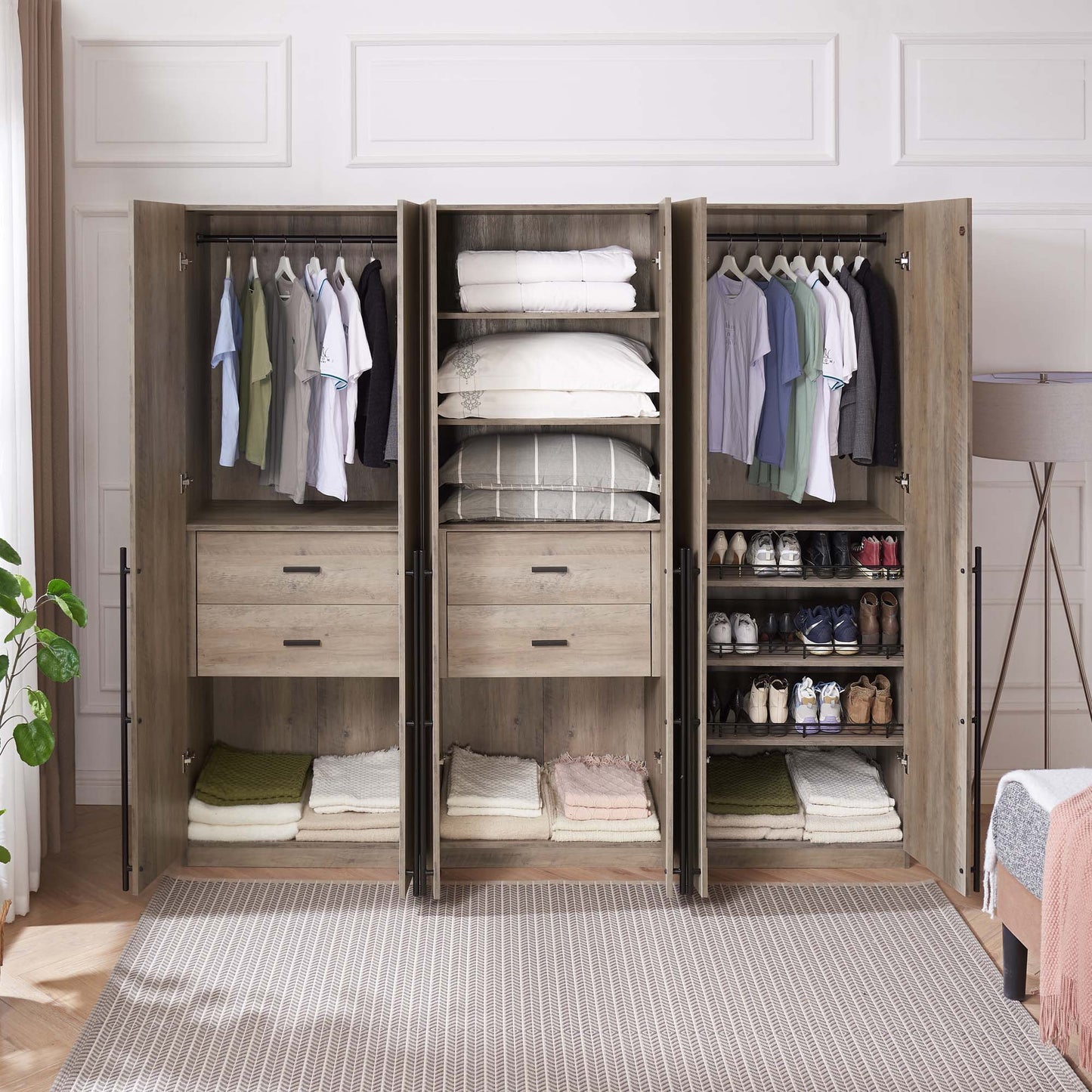 Manhattan Comfort 3-Piece Lee Wardrobe Closet 1.0, 2.0, and 3.0