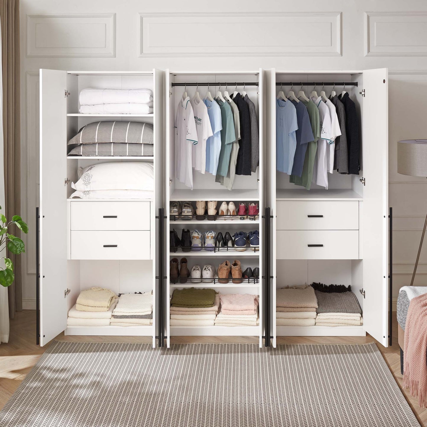 Manhattan Comfort 3-Piece Lee Wardrobe Closet 1.0, 2.0, and 3.0