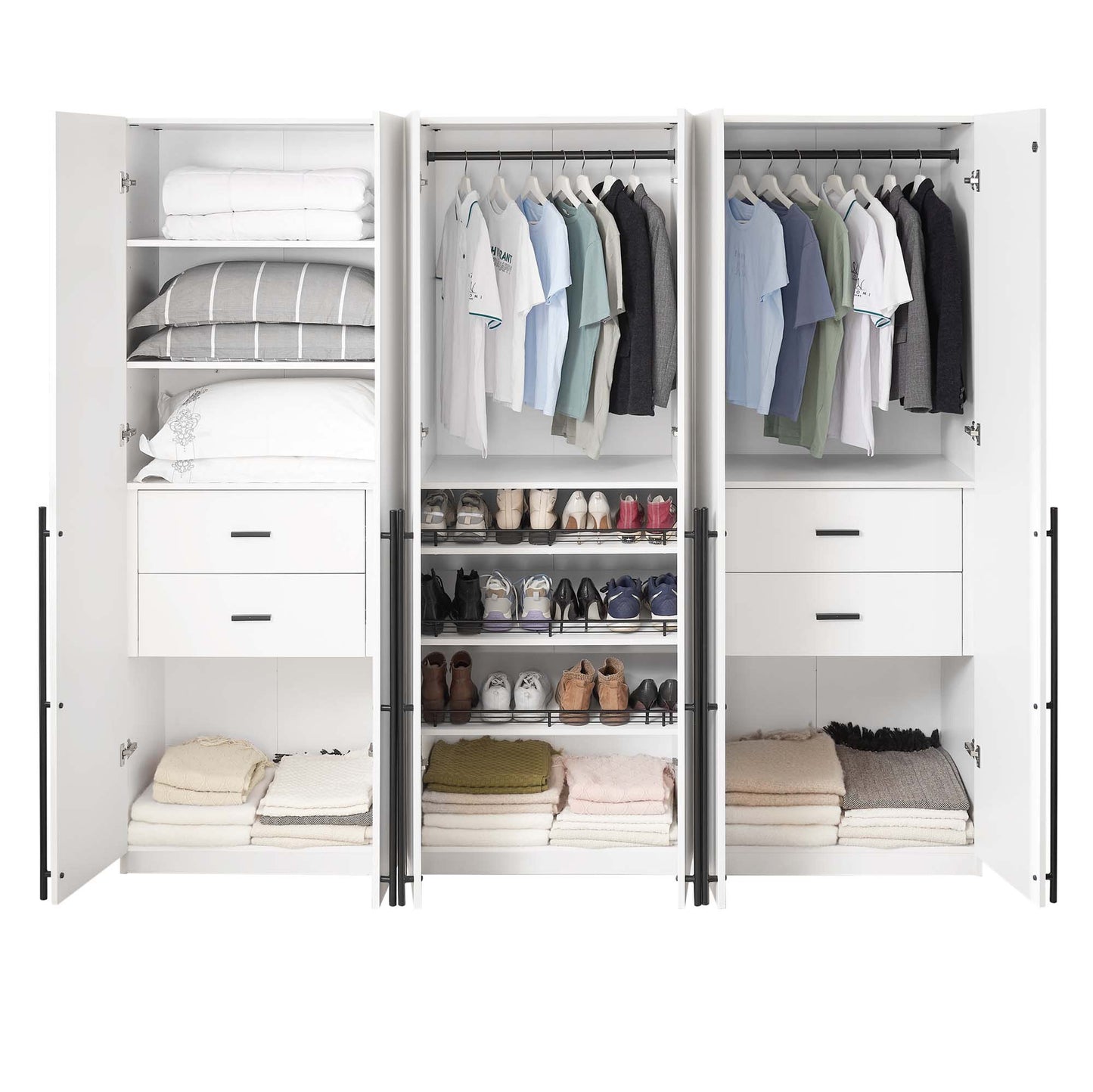 Manhattan Comfort 3-Piece Lee Wardrobe Closet 1.0, 2.0, and 3.0