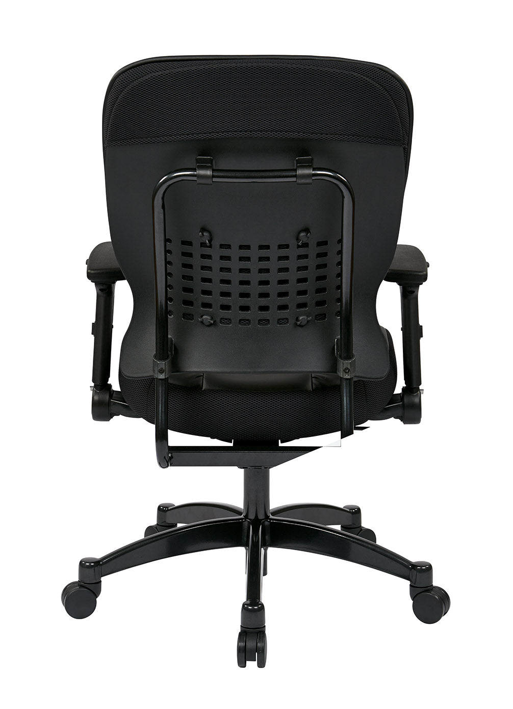 Bonded Leather Seat and Back Manager’s Chair with 4-Way Adjustable
Flip Arms and Industrial Steel Finish Base