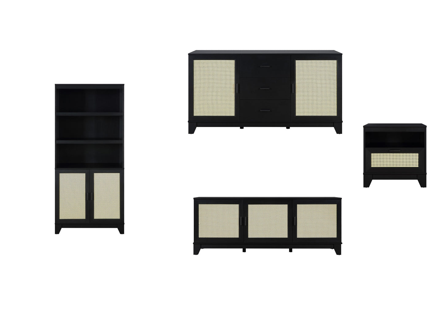 Manhattan Comfort 4-Piece Sheridan Living Room