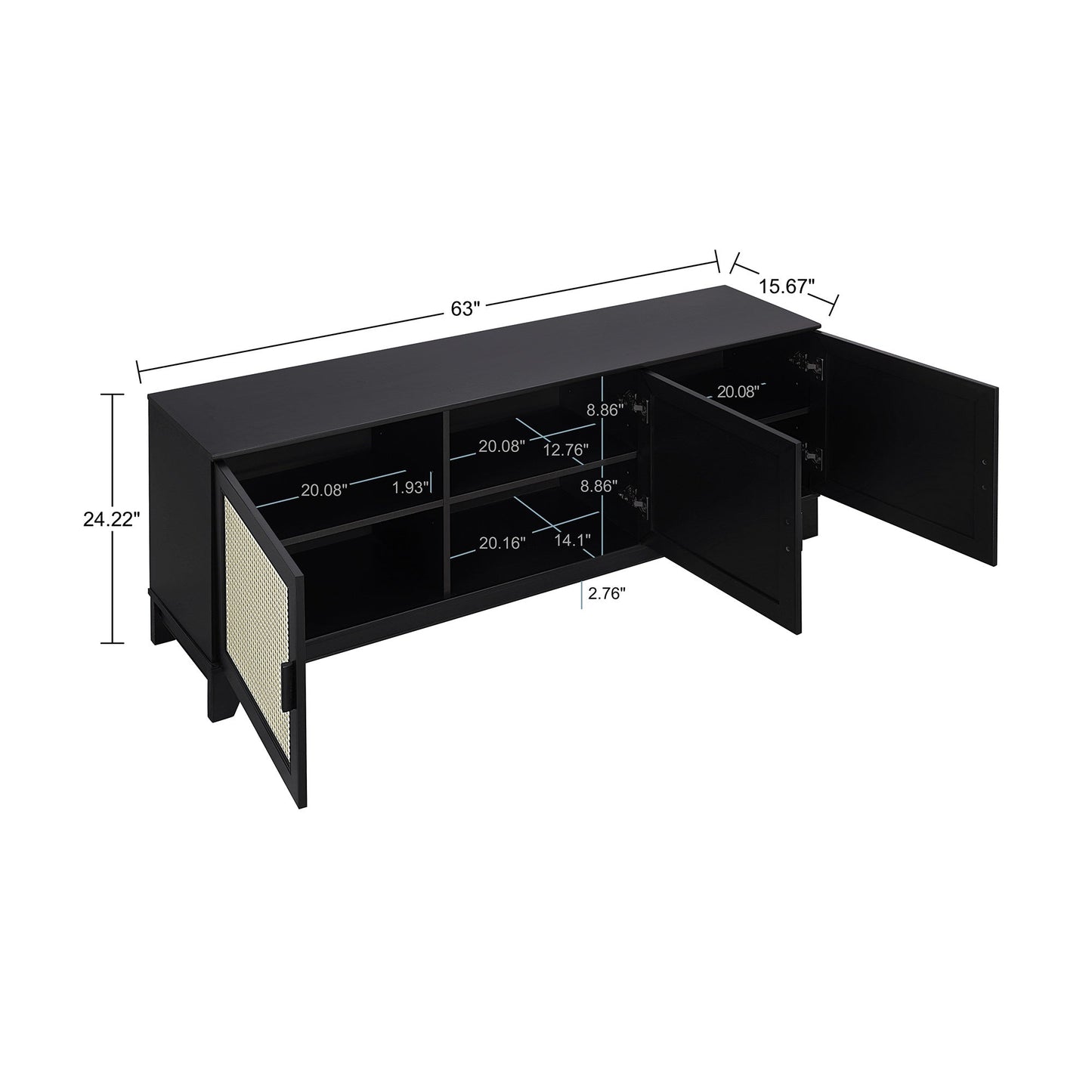 Manhattan Comfort 4-Piece Sheridan Living Room