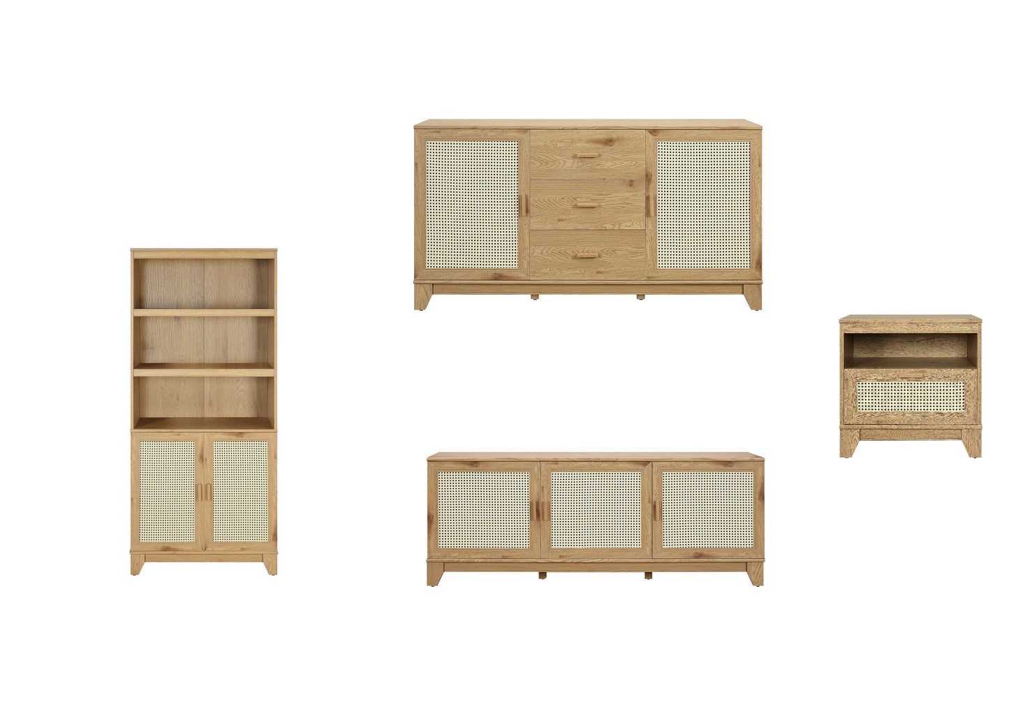 Manhattan Comfort 4-Piece Sheridan Living Room