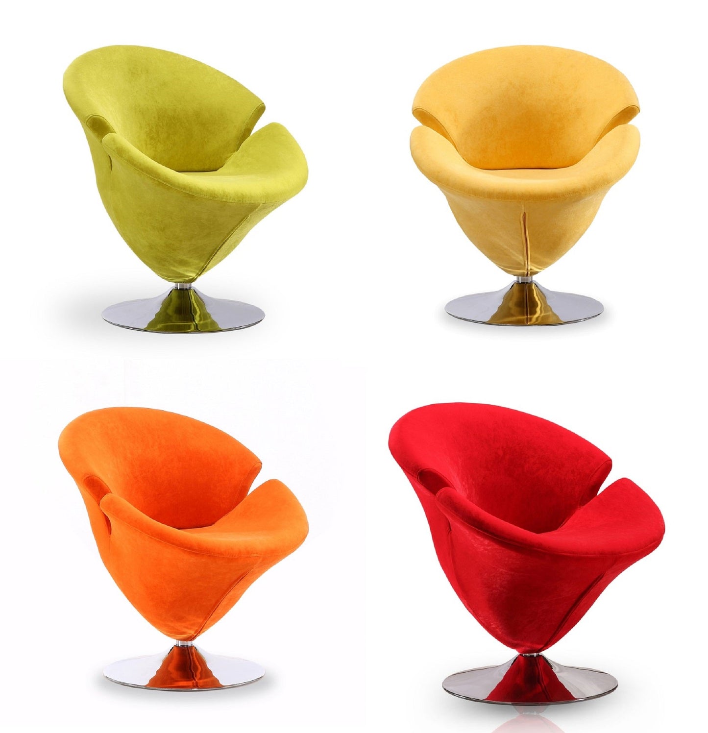 Manhattan Comfort Tulip Accent Chairs - Set of 4