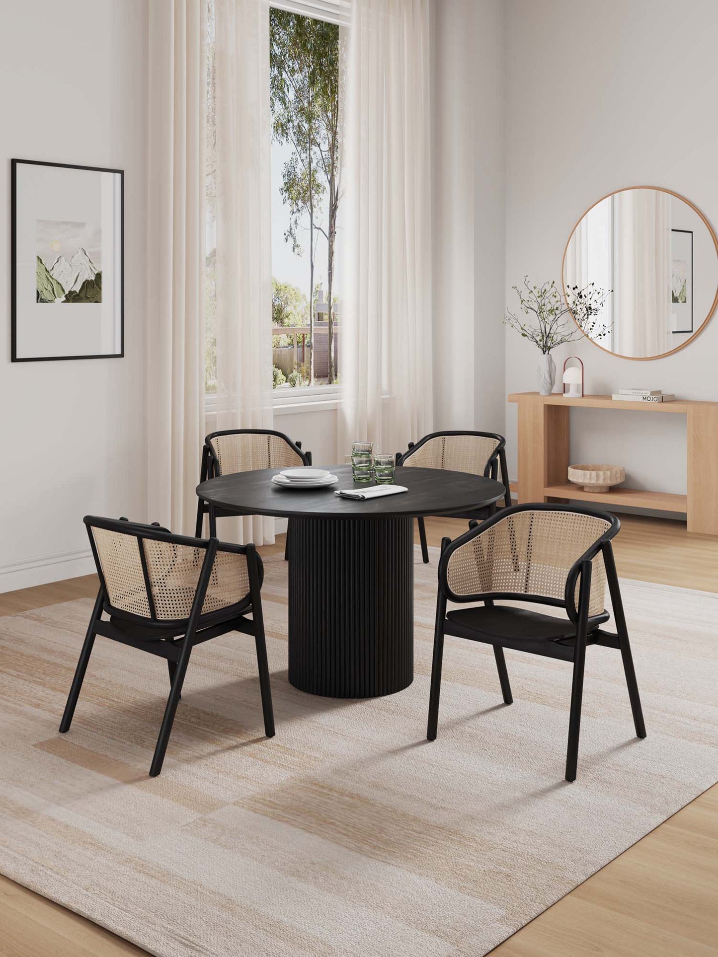 Manhattan Comfort 5-Piece Versailles and Hathaway Dining