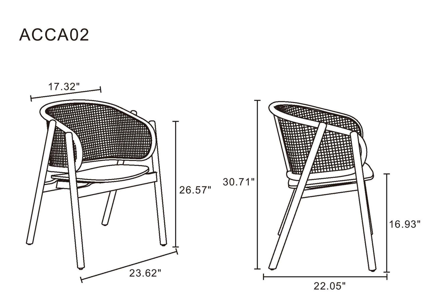 Manhattan Comfort 5-Piece Versailles and Hathaway Dining