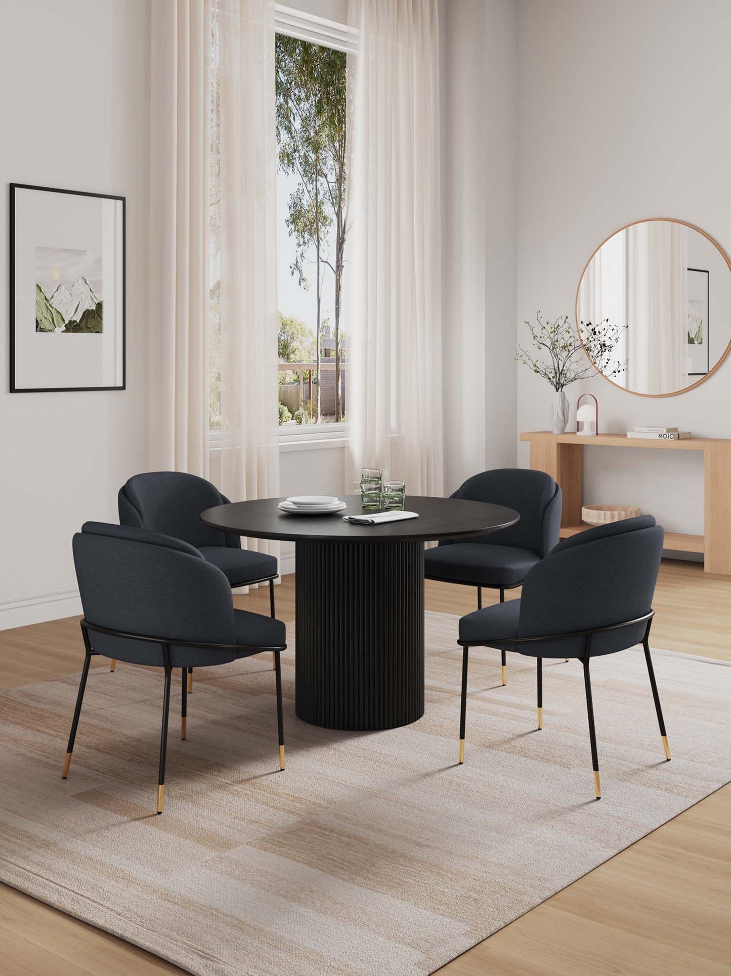 Manhattan Comfort 5-Piece Flor and Hathaway Dining